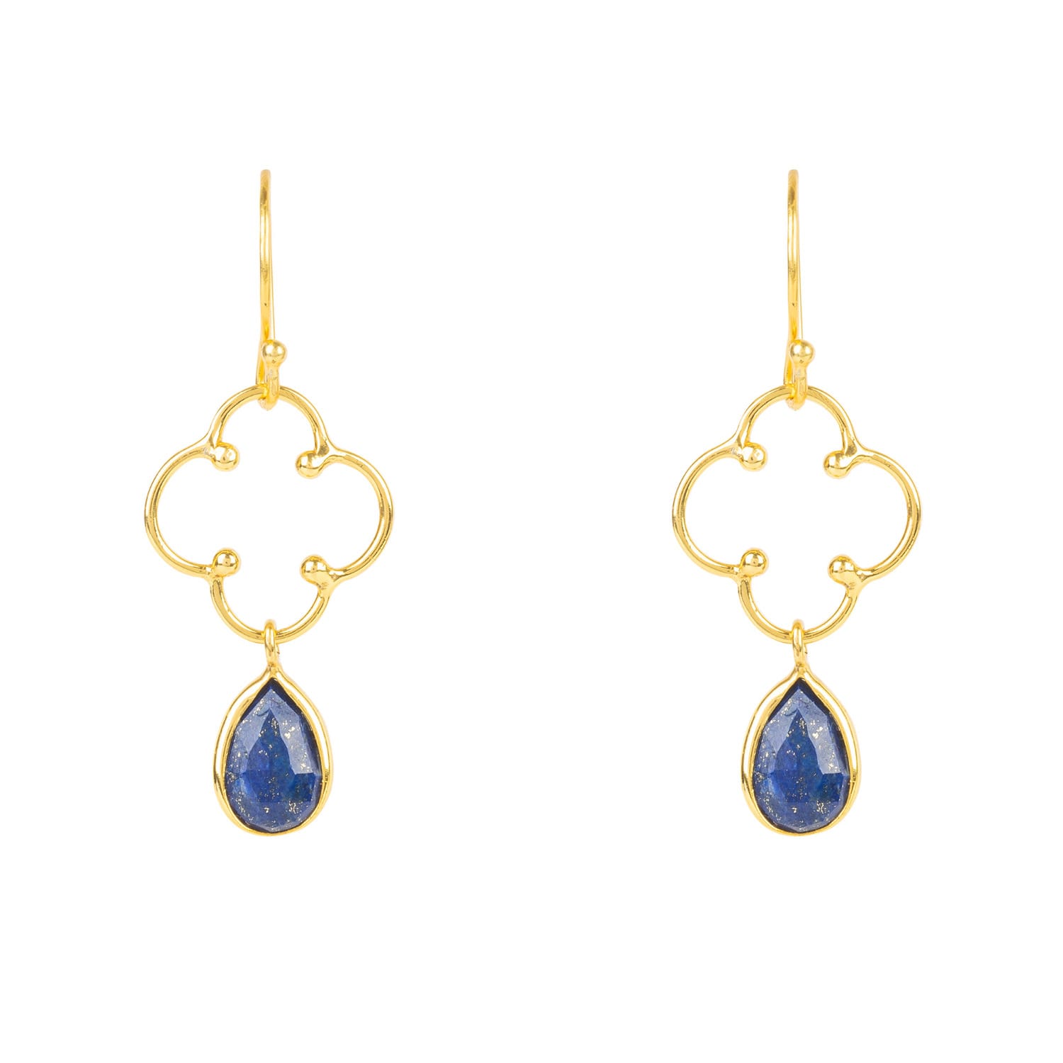 lapis earrings gold