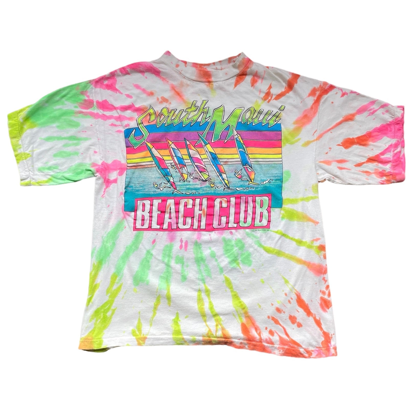 Roy G. Women's Vintage Maui Beach Club Tie-dye Tee