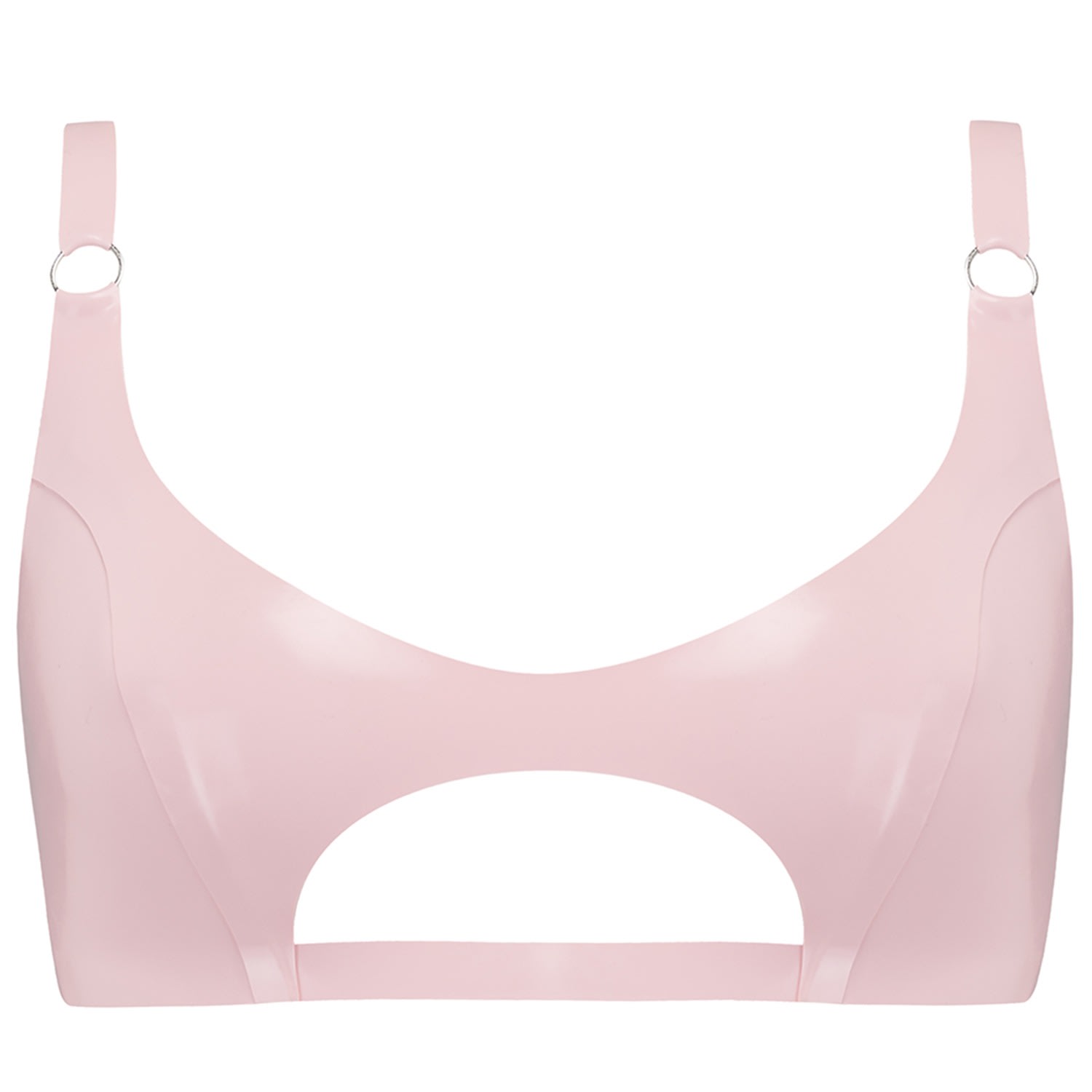 Elissa Poppy Women's Pink / Purple Latex Cut Out Bralette - Pink In Pink/purple