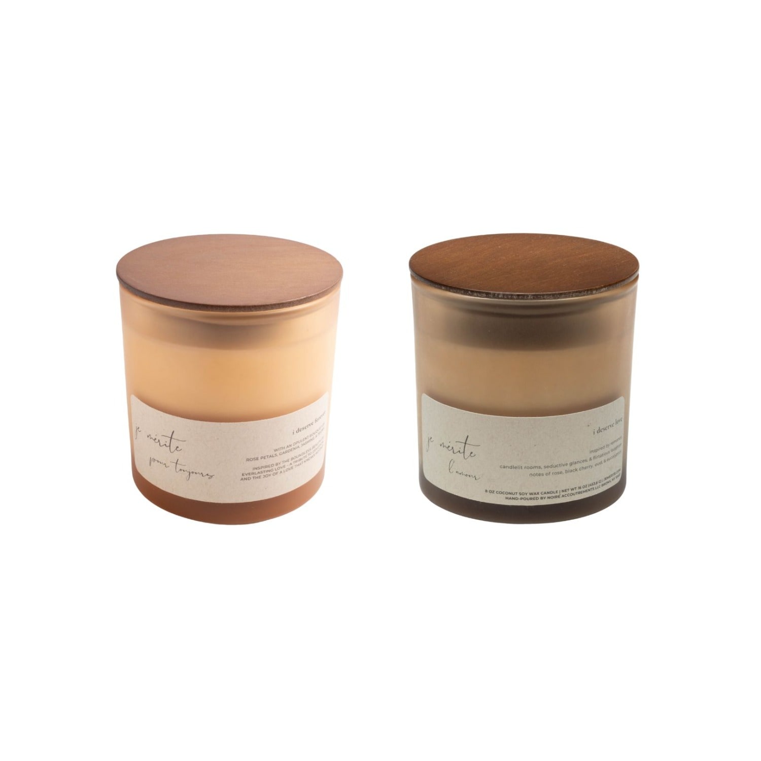 Je Mérite (i Deserve) White I Deserve Love & Forever 8 oz Candle Gift Set