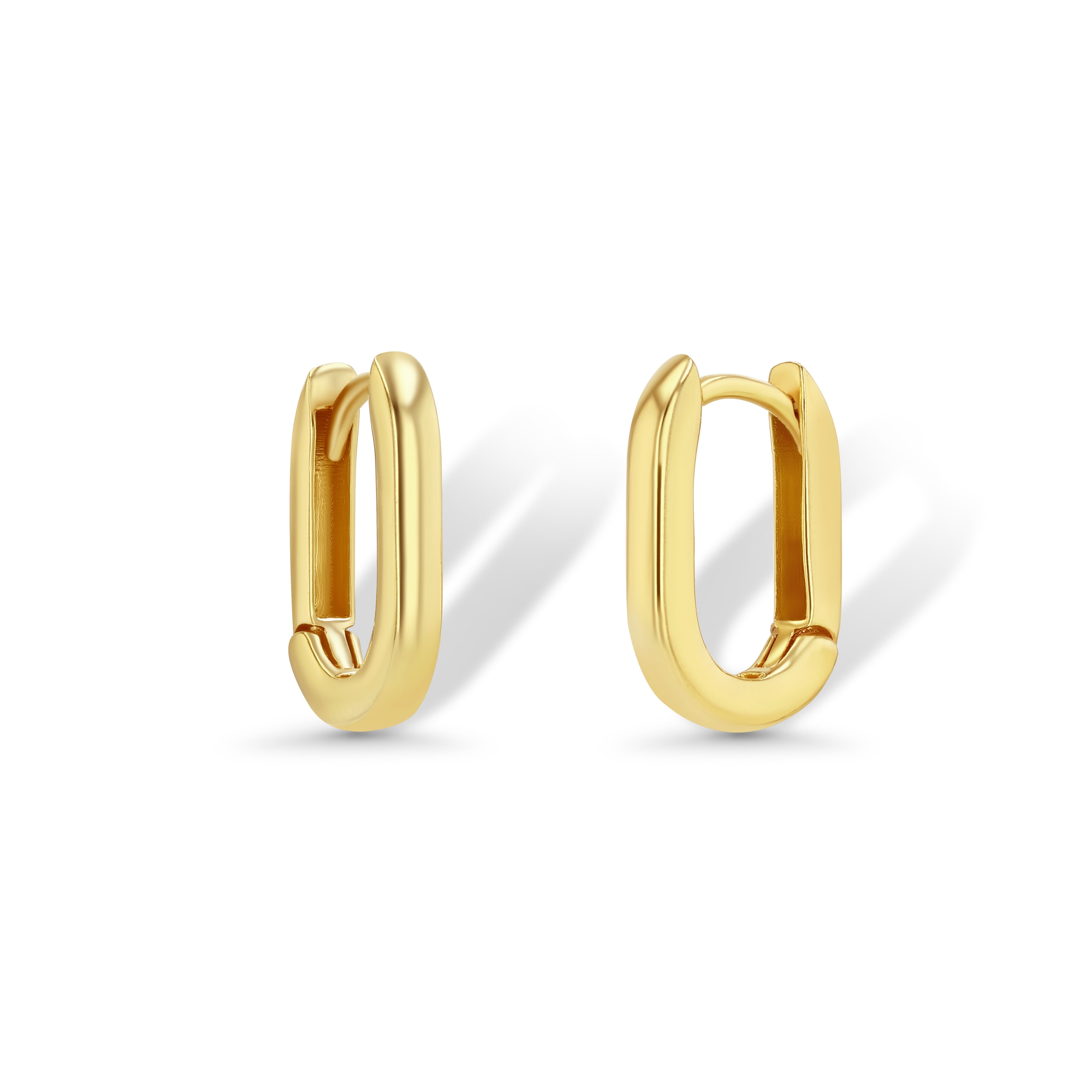 Jewelbird Women's U-shaped Gold Earrings
