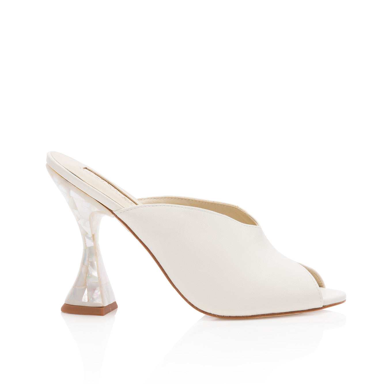 Freya Rose Mimi Pearl Heel Sandal In White