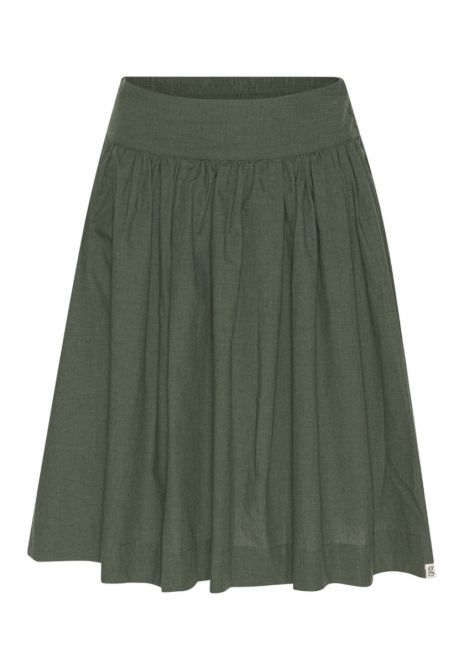 Grobund Women's  Svala Skirt - The Short One In Green Melange In Green
