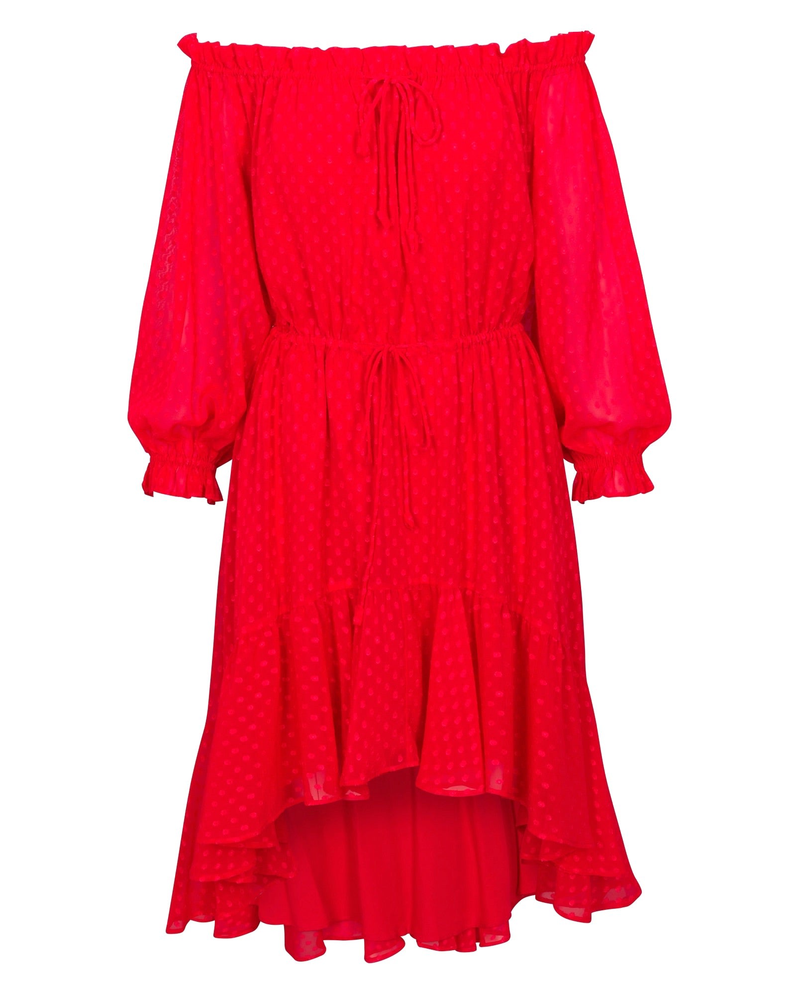 Women’s Red Keiko Midi Dress - Cherry Large Meghan Fabulous