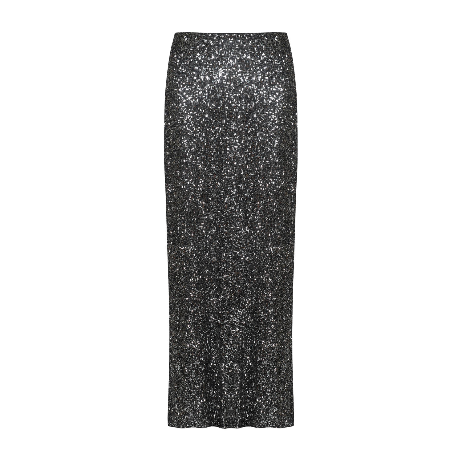 Nooki Design Women's Grey / Silver Philippa Sequin Skirt In Gunmetal In Black