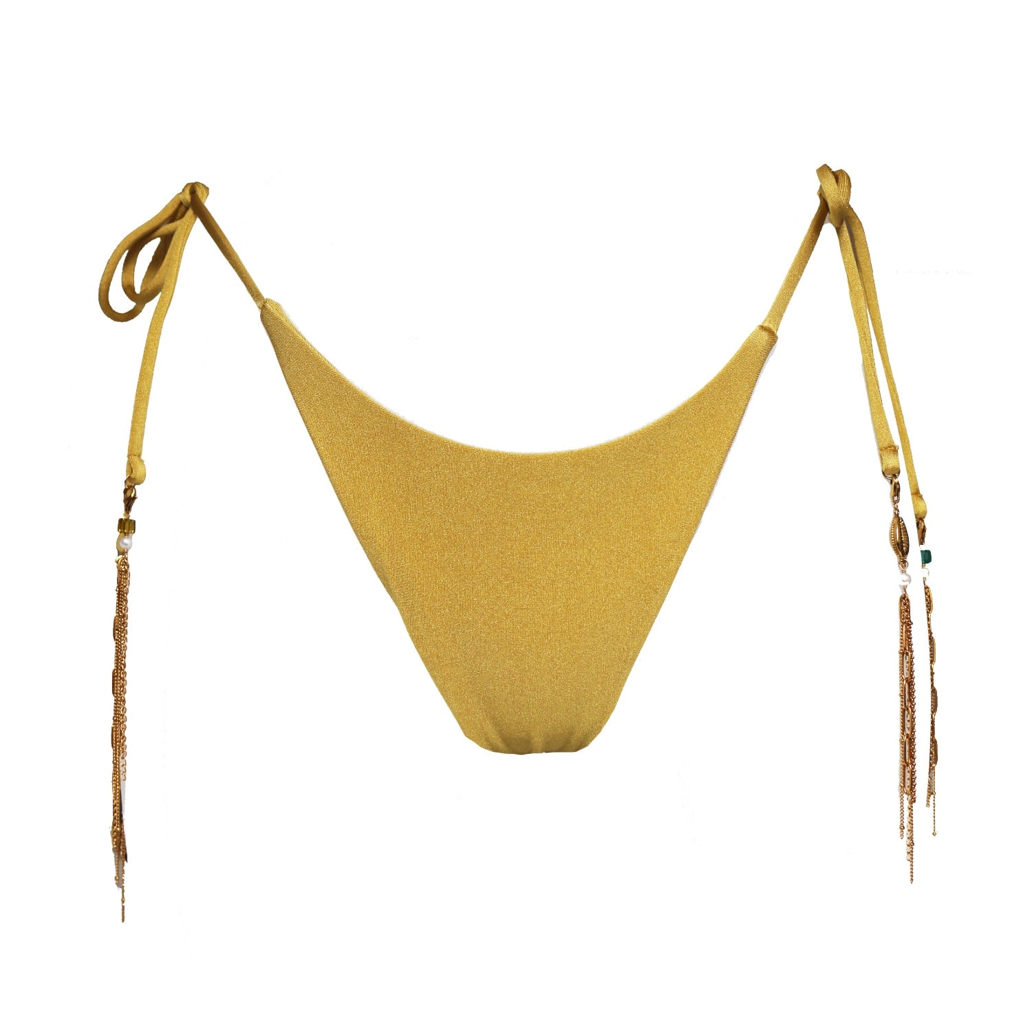 Marquise Swim Women's Gold Bikini Bottom Ysoré String - Acacia Honey In Gold