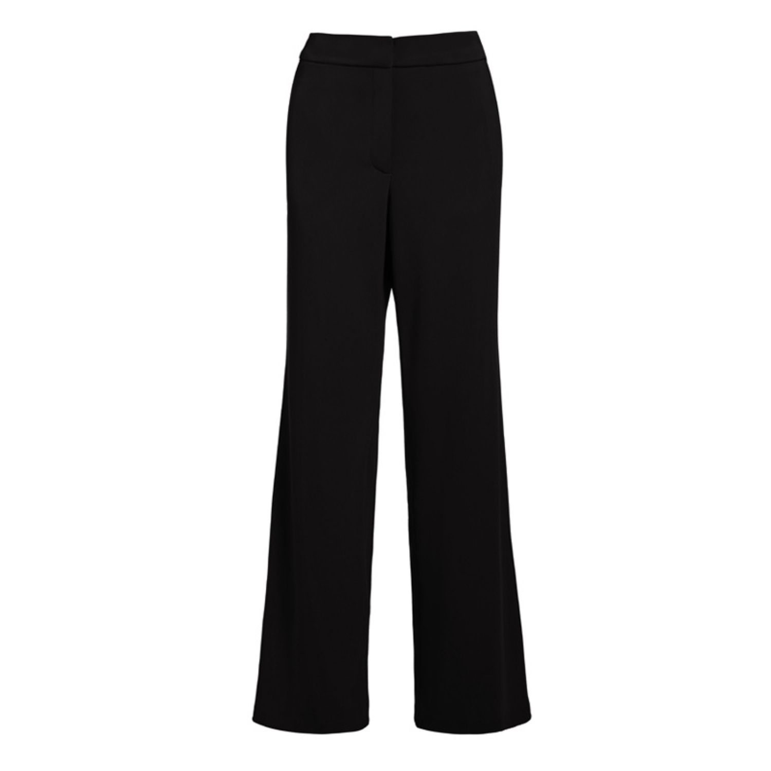 Terese Sydonna Women's Black High Waisted Stretch Crepe Flared Leg Pant In Black