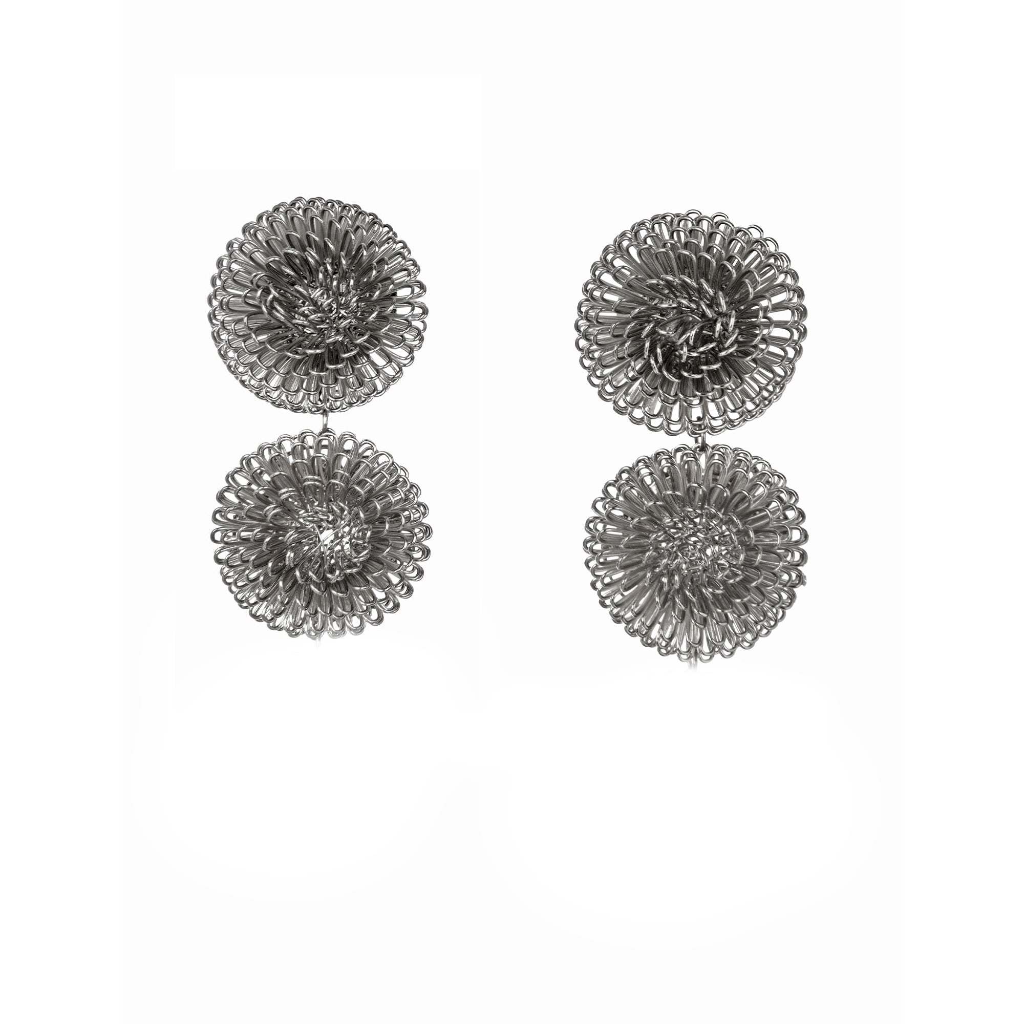 Pat’s Jewelry Women's Double Silver Pompom