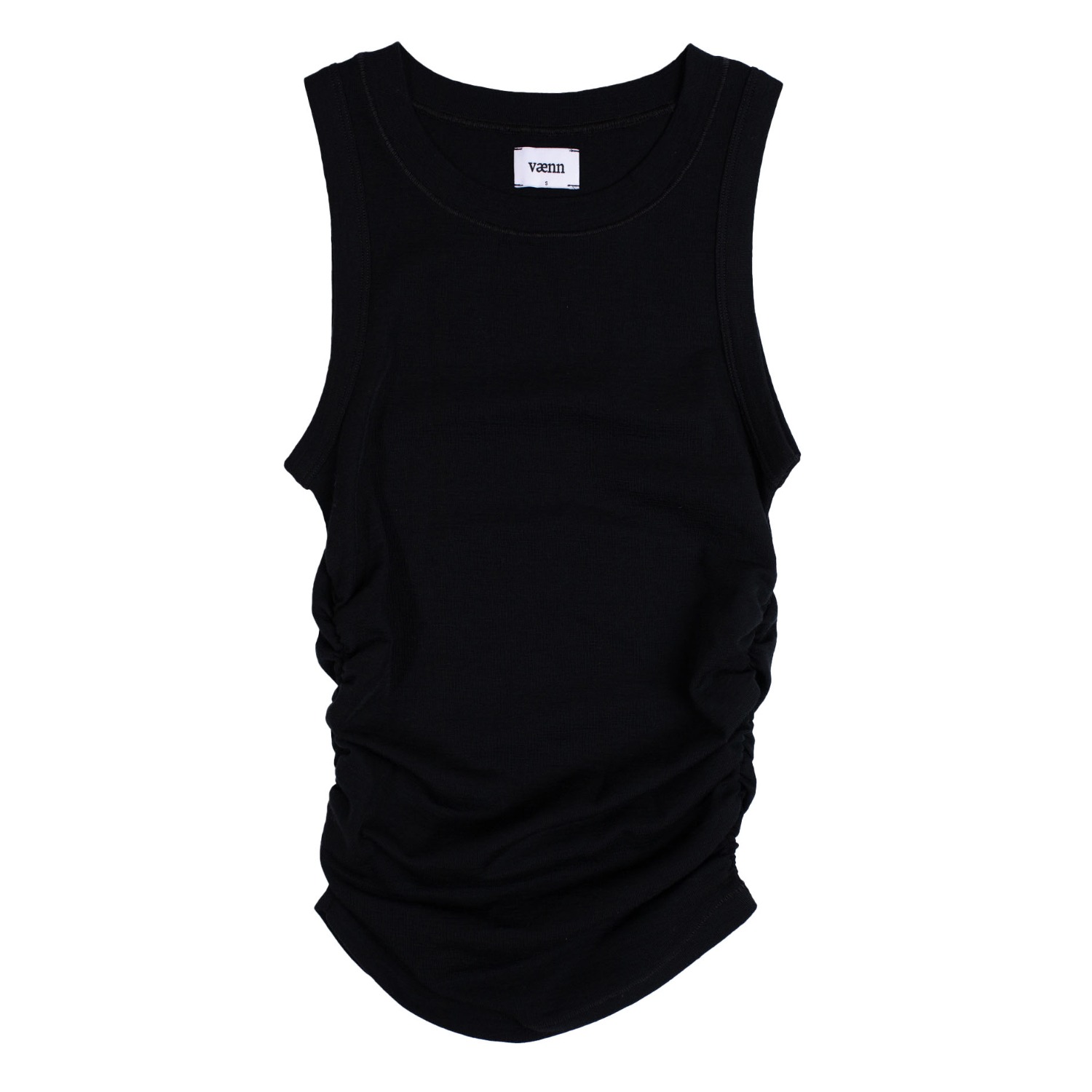 Vænn Women's Shirred Muscle Tank Black In Black