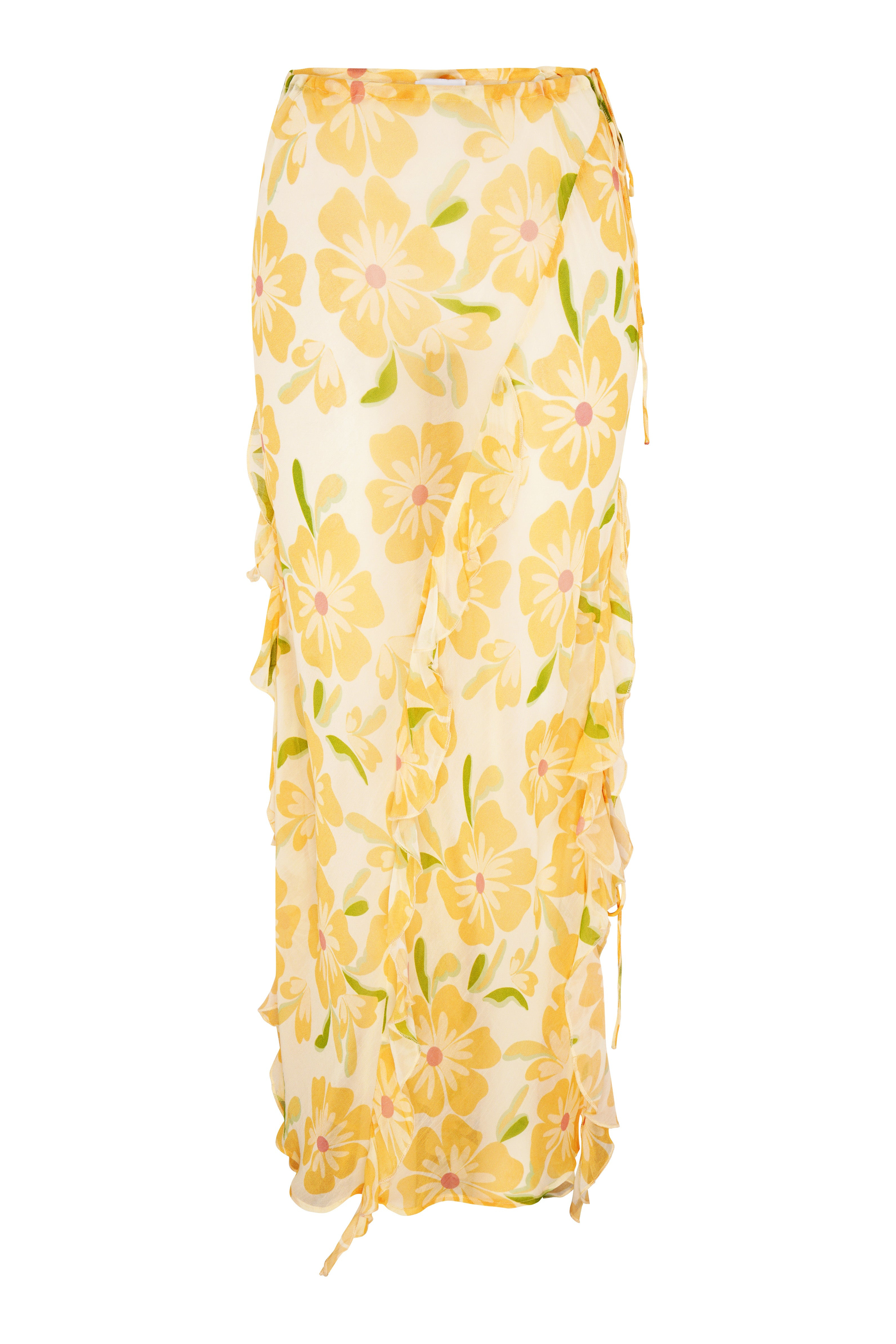 Women's Yellow Sundance Skirt | Large | Wild Lovers London