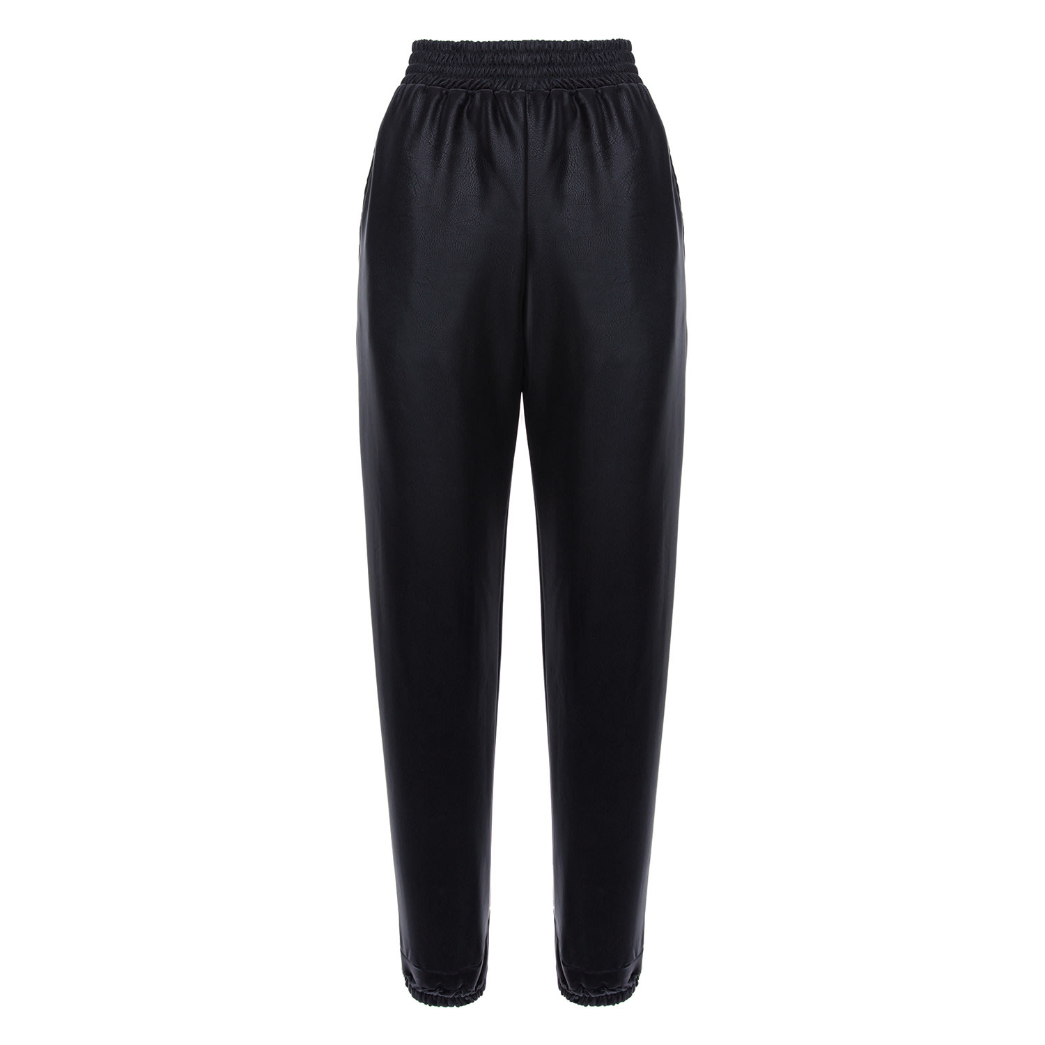 Black Leather Women’s Joggers Small Hamza