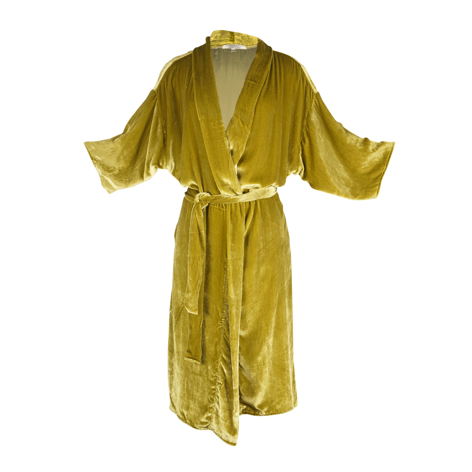 Chartreuse Silk Velvet Koi Kimono | Jennafer Grace | Wolf & Badger