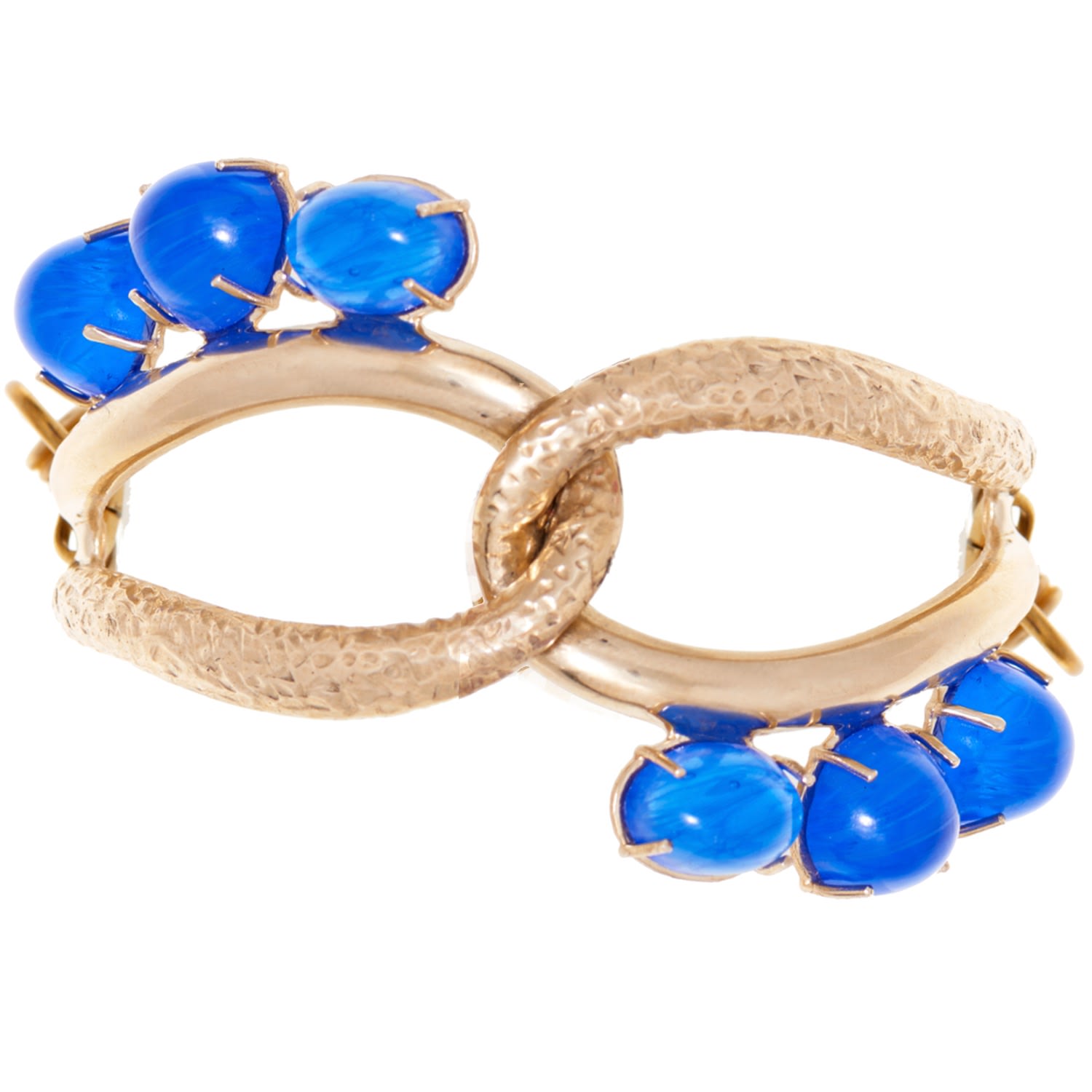 Castlecliff Women's Gold / Blue Bianca Bracelet In Sea In Multi