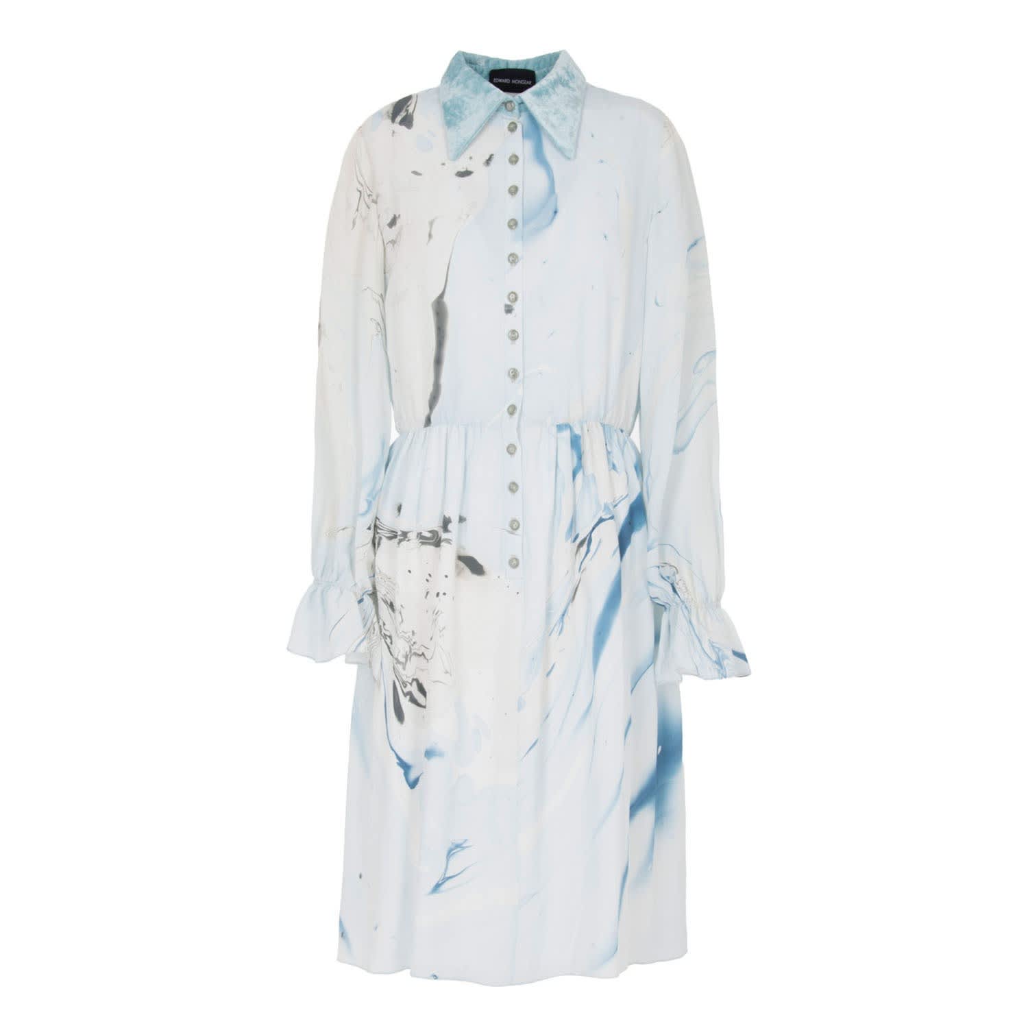 silk button up dress