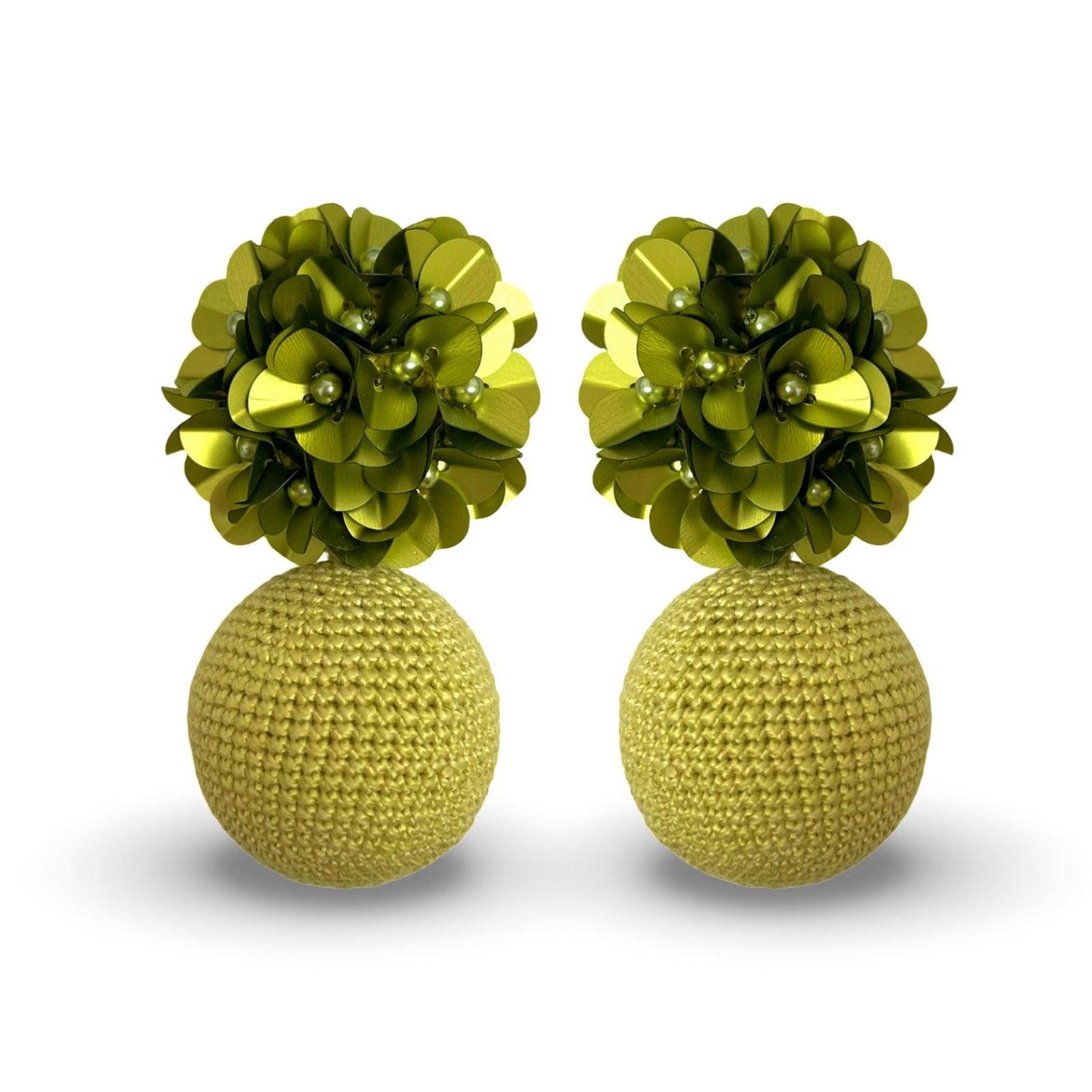 Pinar Ozevlat Women's Green Hydrangea Bon Bon Olive
