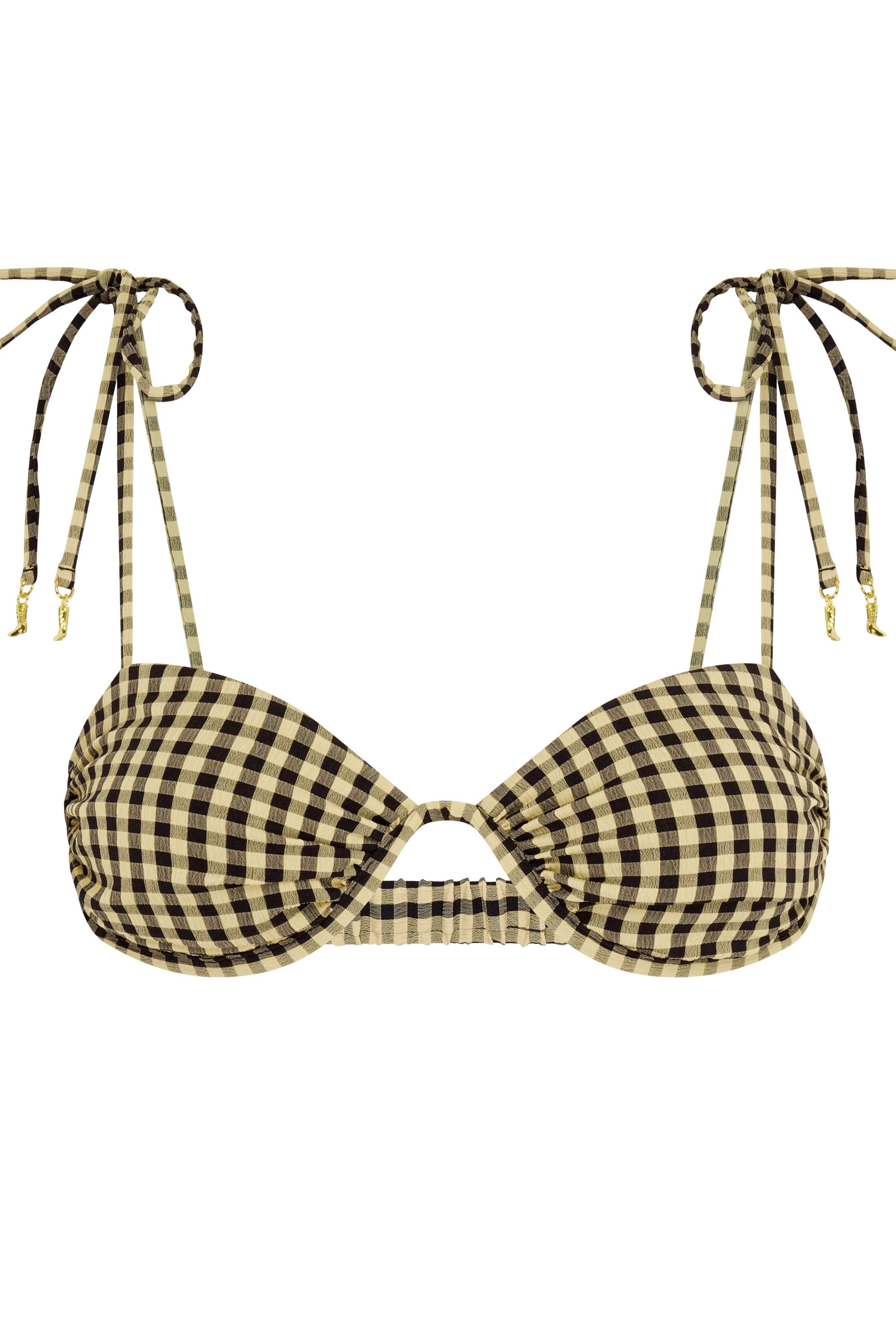 Women's Yellow Lemonade Bikini Top | Extra Large | Wild Lovers London