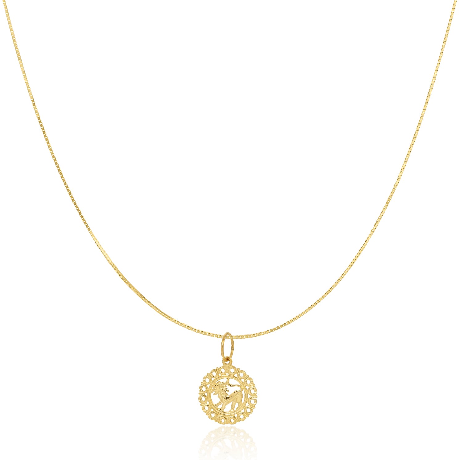 Maya Brenner Women's Gold Zodiac Necklace - Leo In Gold