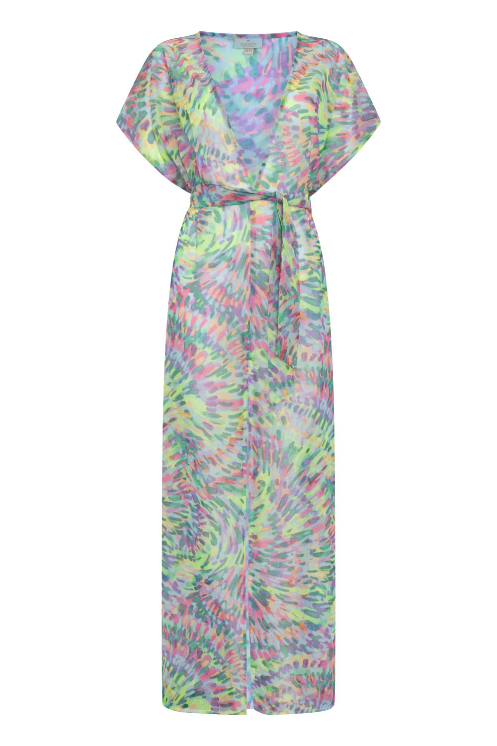 floral sheer beach dress Meadow Sage Floral Maxi Dress Light Blue / S main image 1