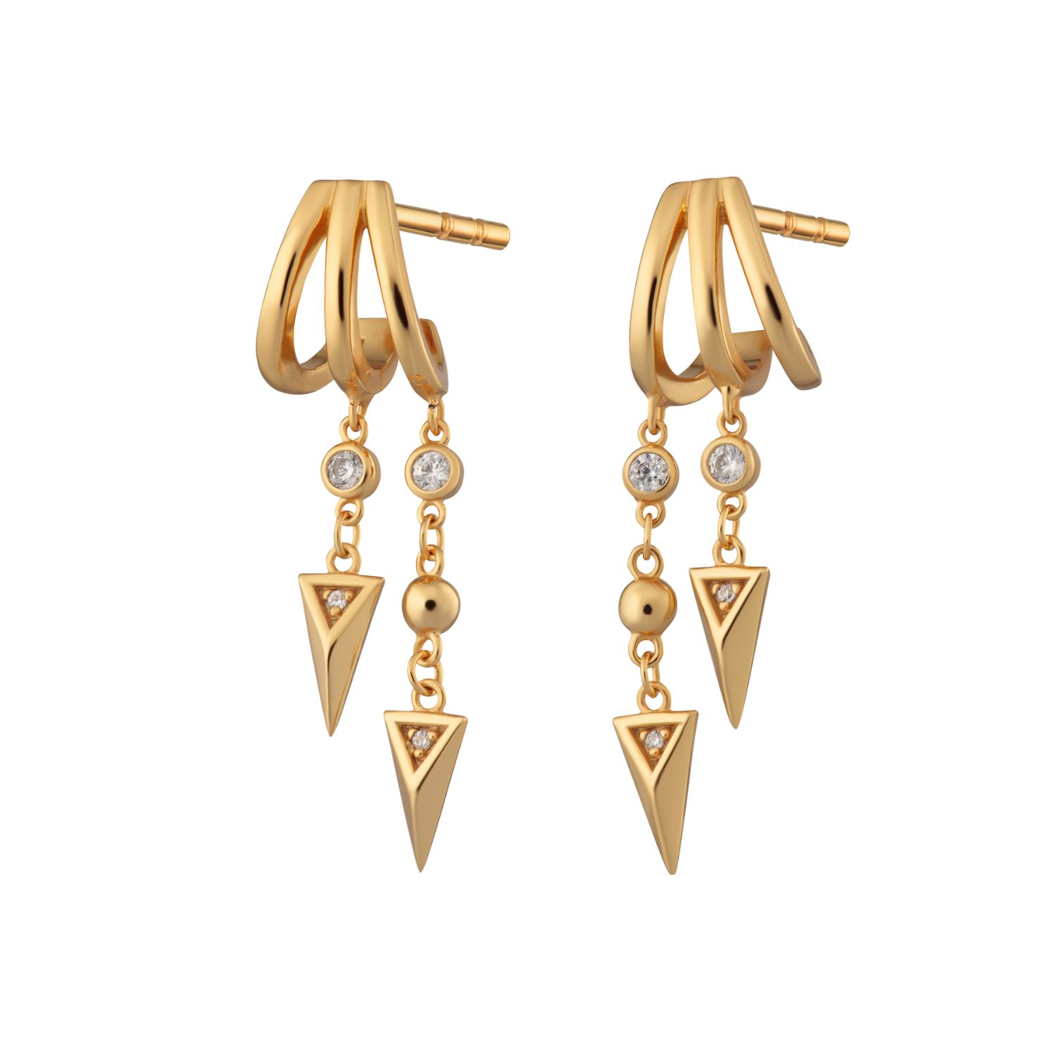 Scream Pretty Women's Gold Rebel Illusion Hoop Earrings