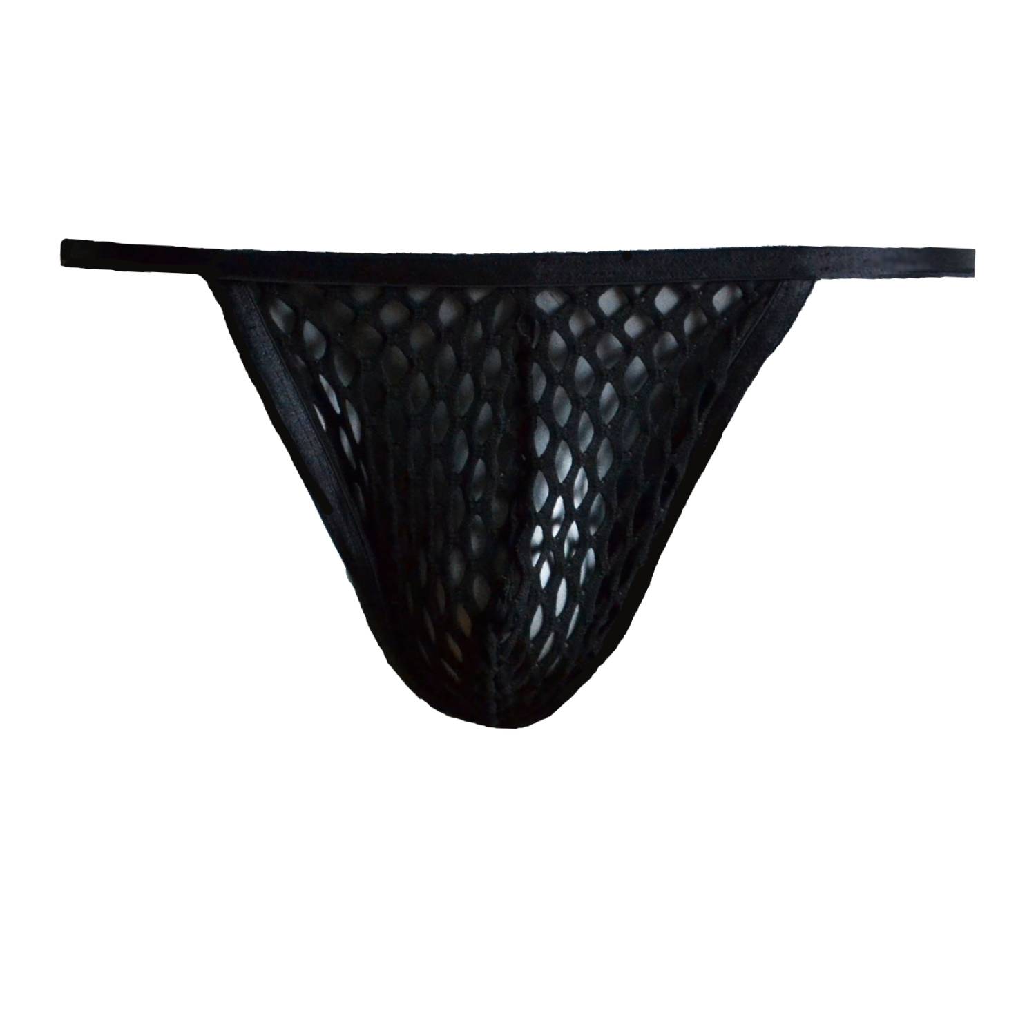 Hidden Beneath Men's Black Fishnet Jockstrap In Black