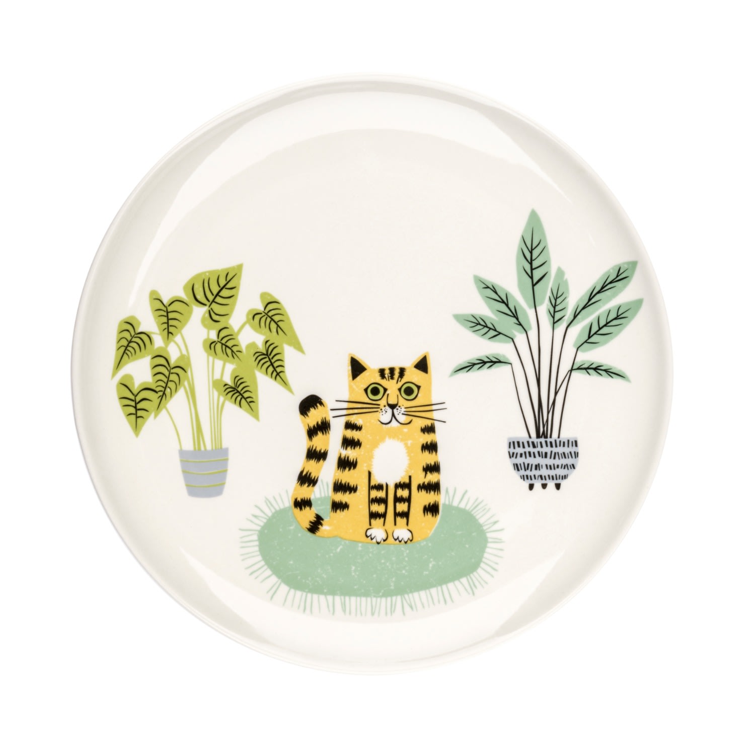 Hannah Turner Orange Ginger Cat Dinner Plate In Multi
