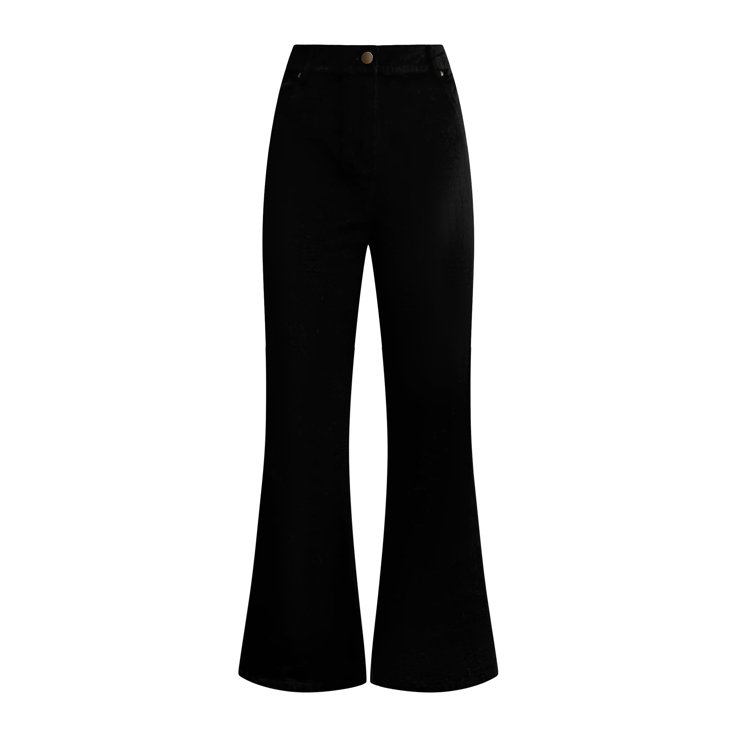 Women&rsquo;s Stepping Out Black Velvet Corduroy Pants | Small | Why Mary