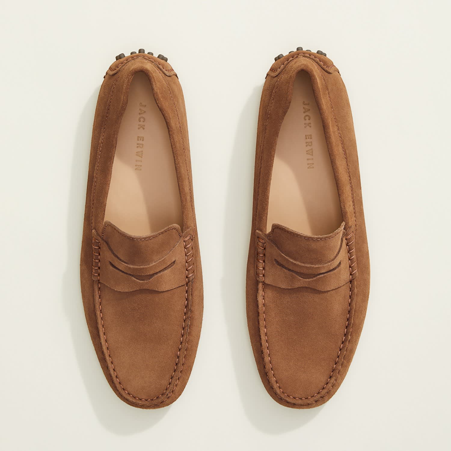 Jack Erwin suede loafers Edward Loafers - Classic Penny Loafers – Jack Erwin main image 2