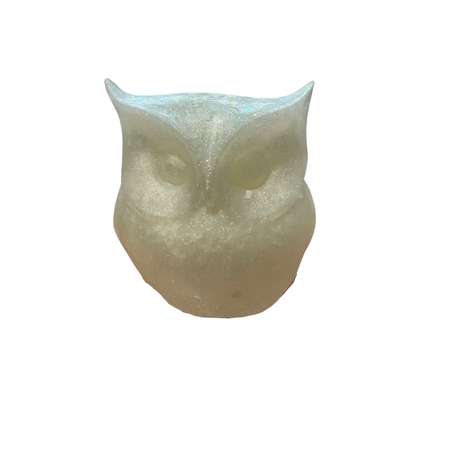 By Shax Sparkly White Owl In White