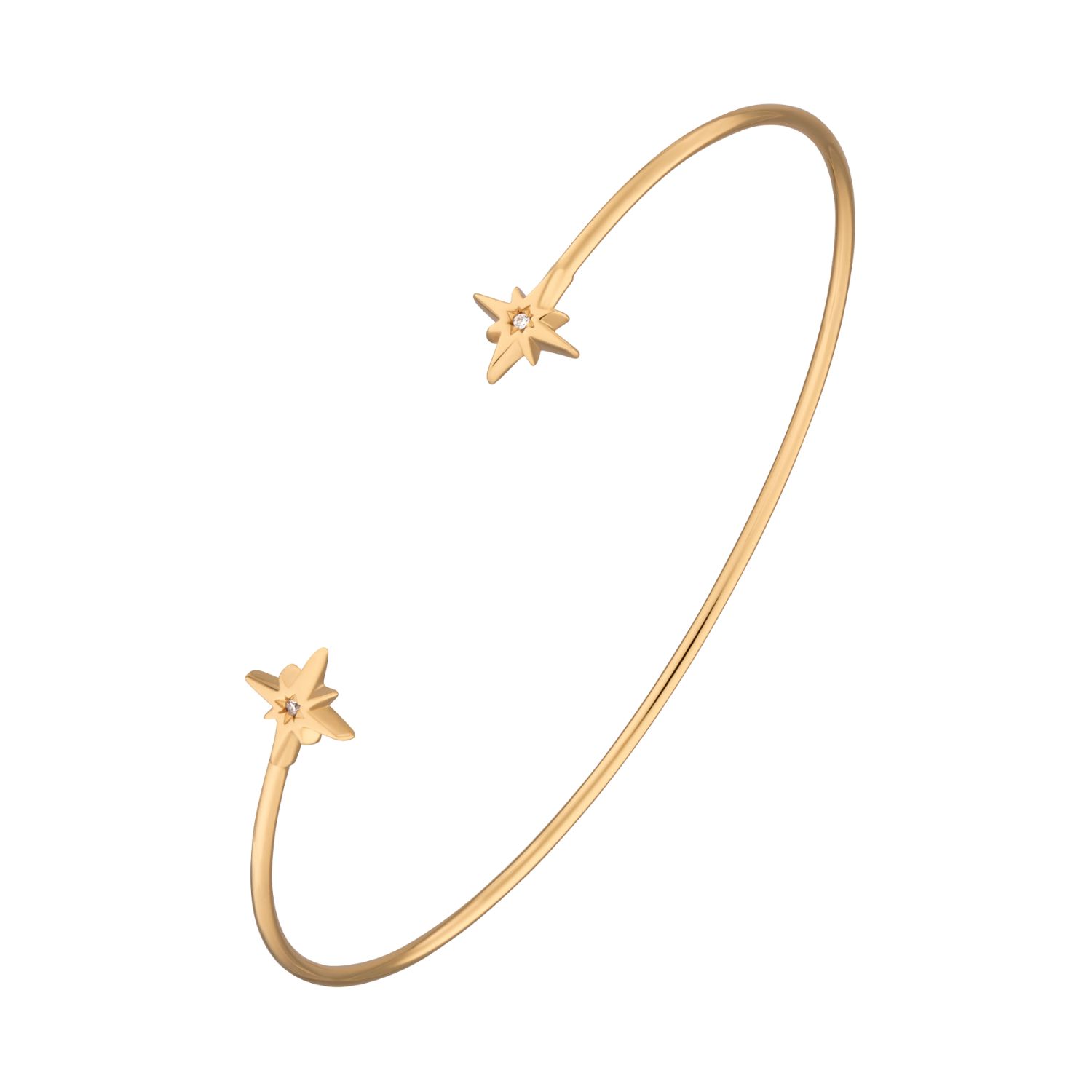 Scream Pretty Women's Gold Starburst Open Bangle In Gold