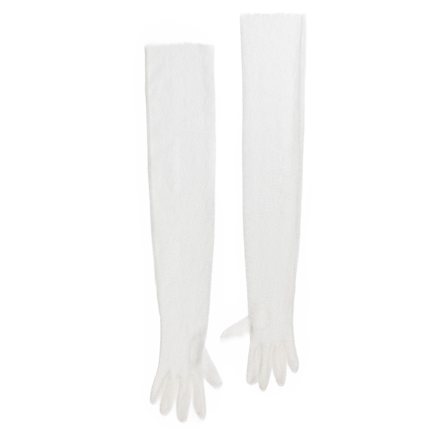 Women’s White Zulfiya Gloves Ii One Size Azima Musayeva