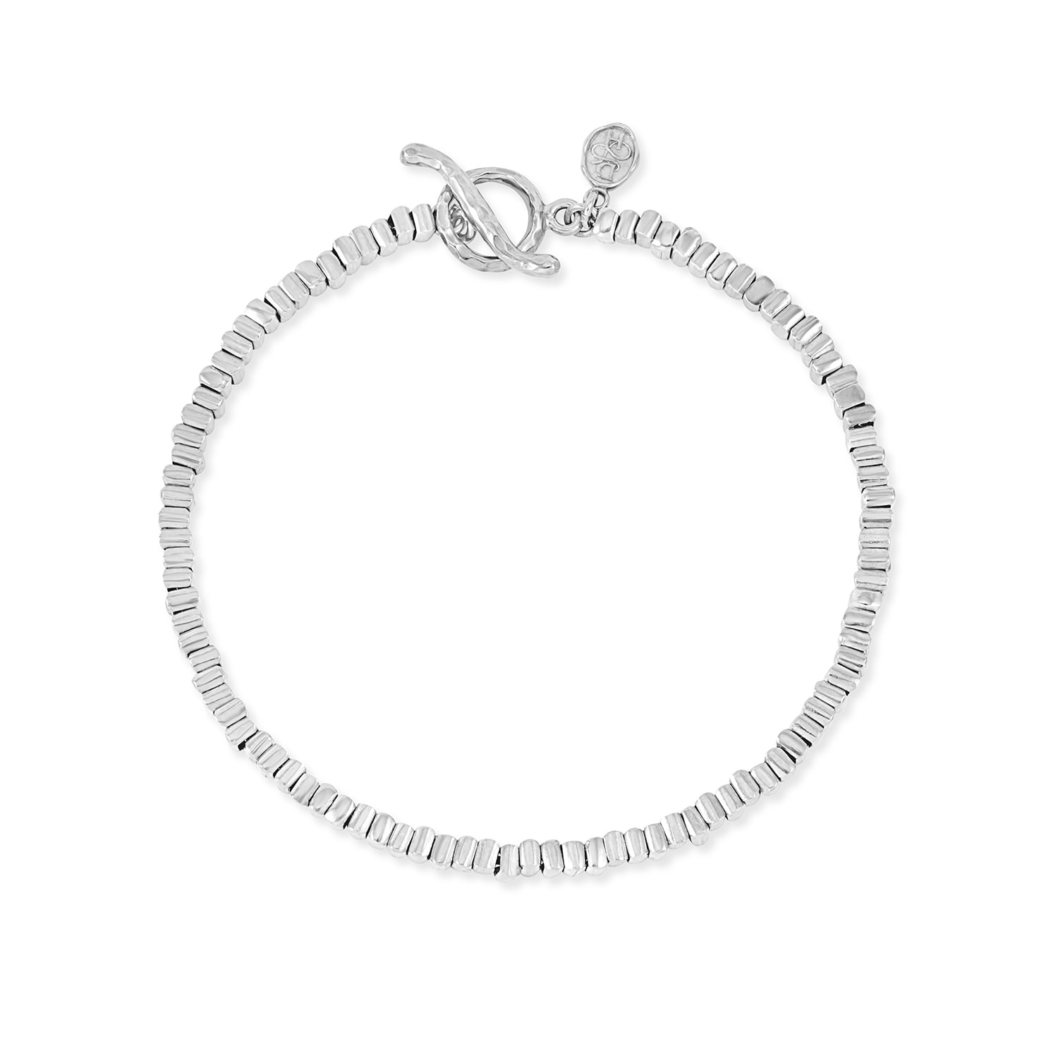 Dower & Hall Kubes Nomad Geometric-link Bracelet In Silver