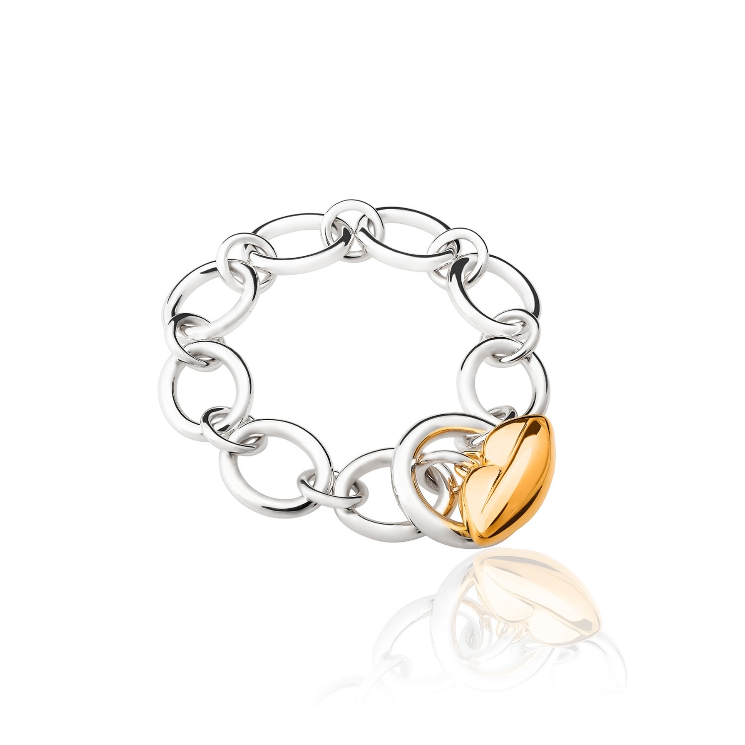 Tane México 1942 Women's Sterling Silver With 23 Karat Gold Vermeil Bésame Bracelet In Metallic