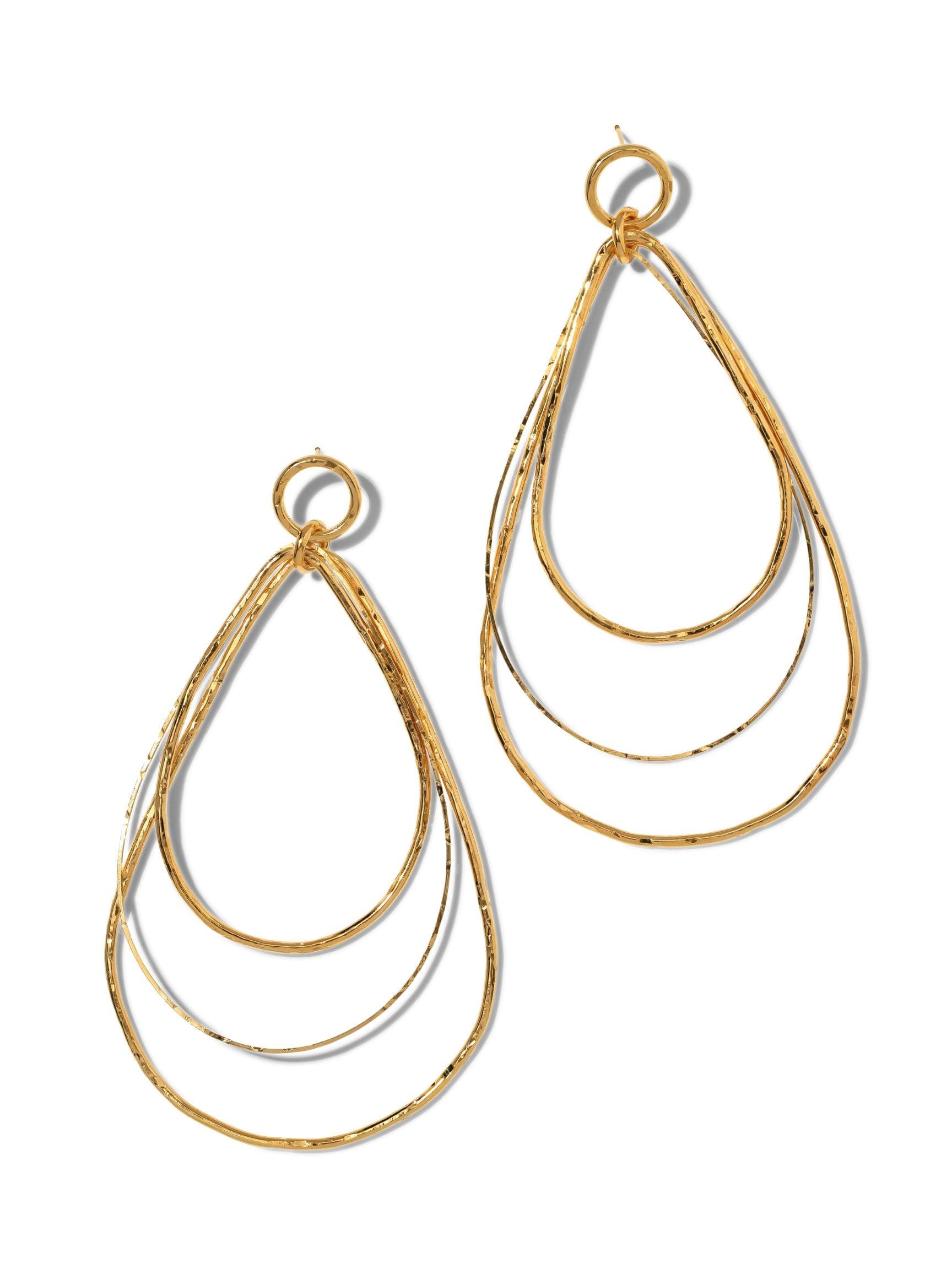 Jaredjamin Women's Gold Tereza Tear Dangle Post Earrings