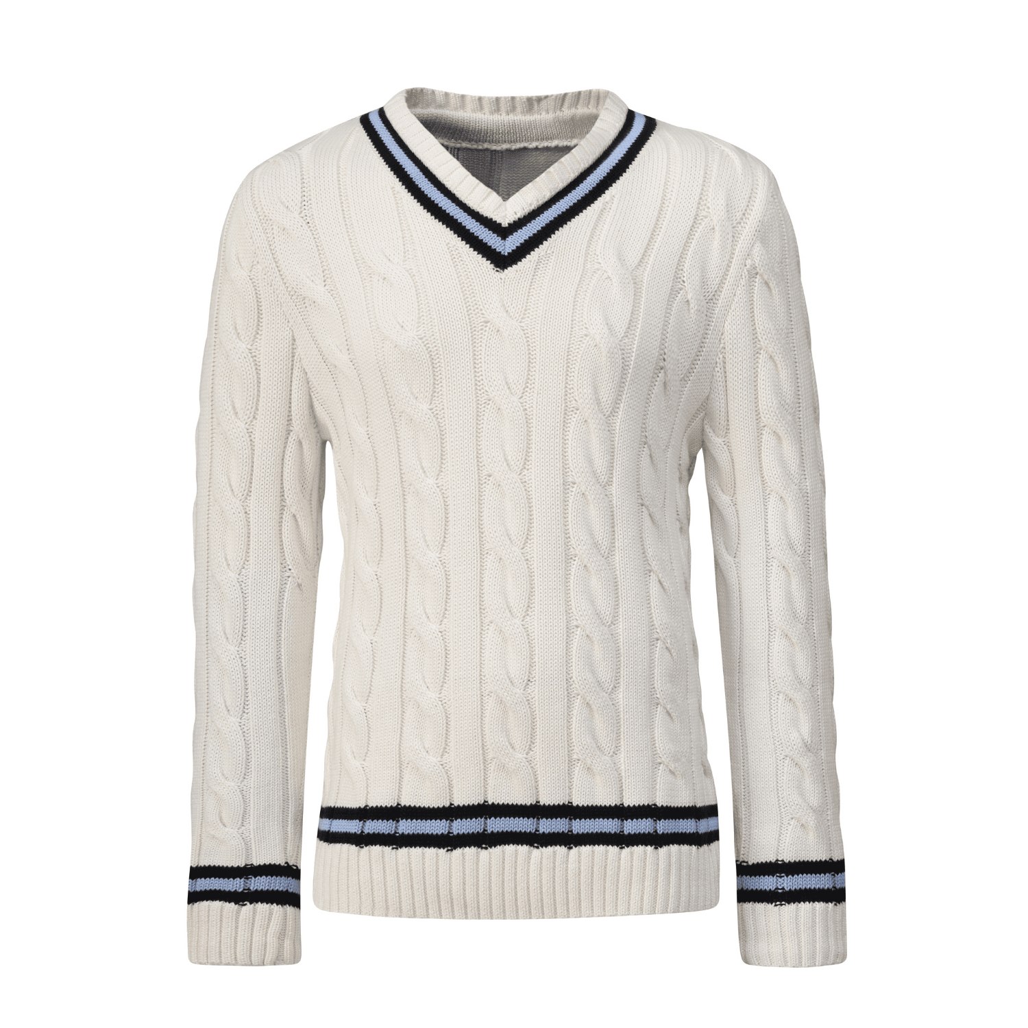 Bown Of London Men's White Iconic Cricket Jumper In White
