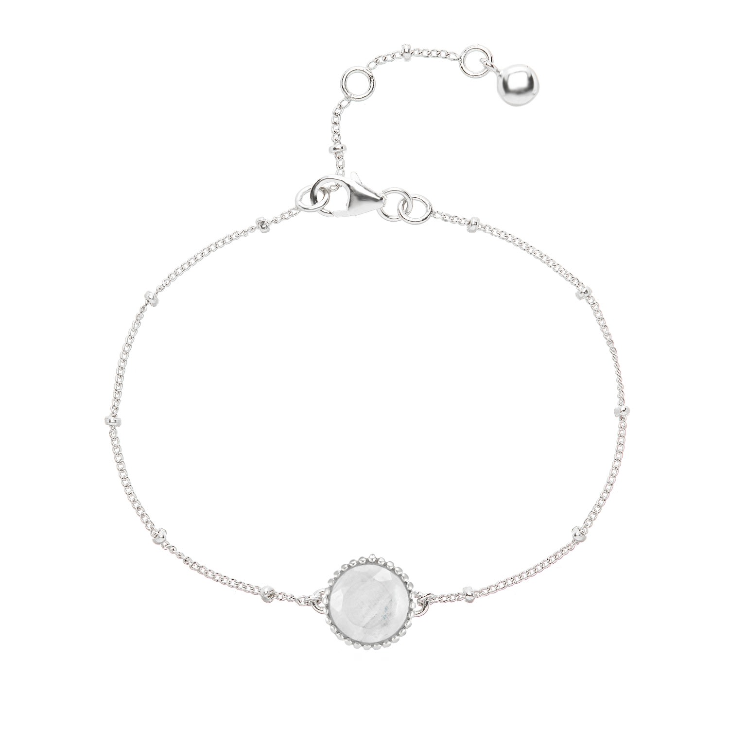 Auree Jewellery Women's White / Silver Barcelona Silver June Birthstone Bracelet Moonstone In Metallic