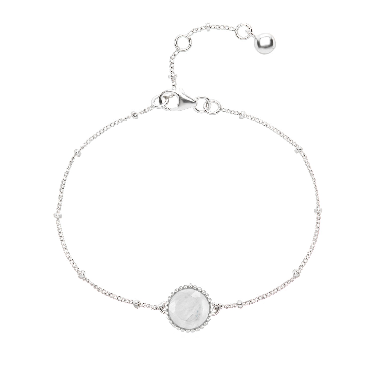 Women’s White / Silver Barcelona Silver June Birthstone Bracelet Moonstone Auree Jewellery