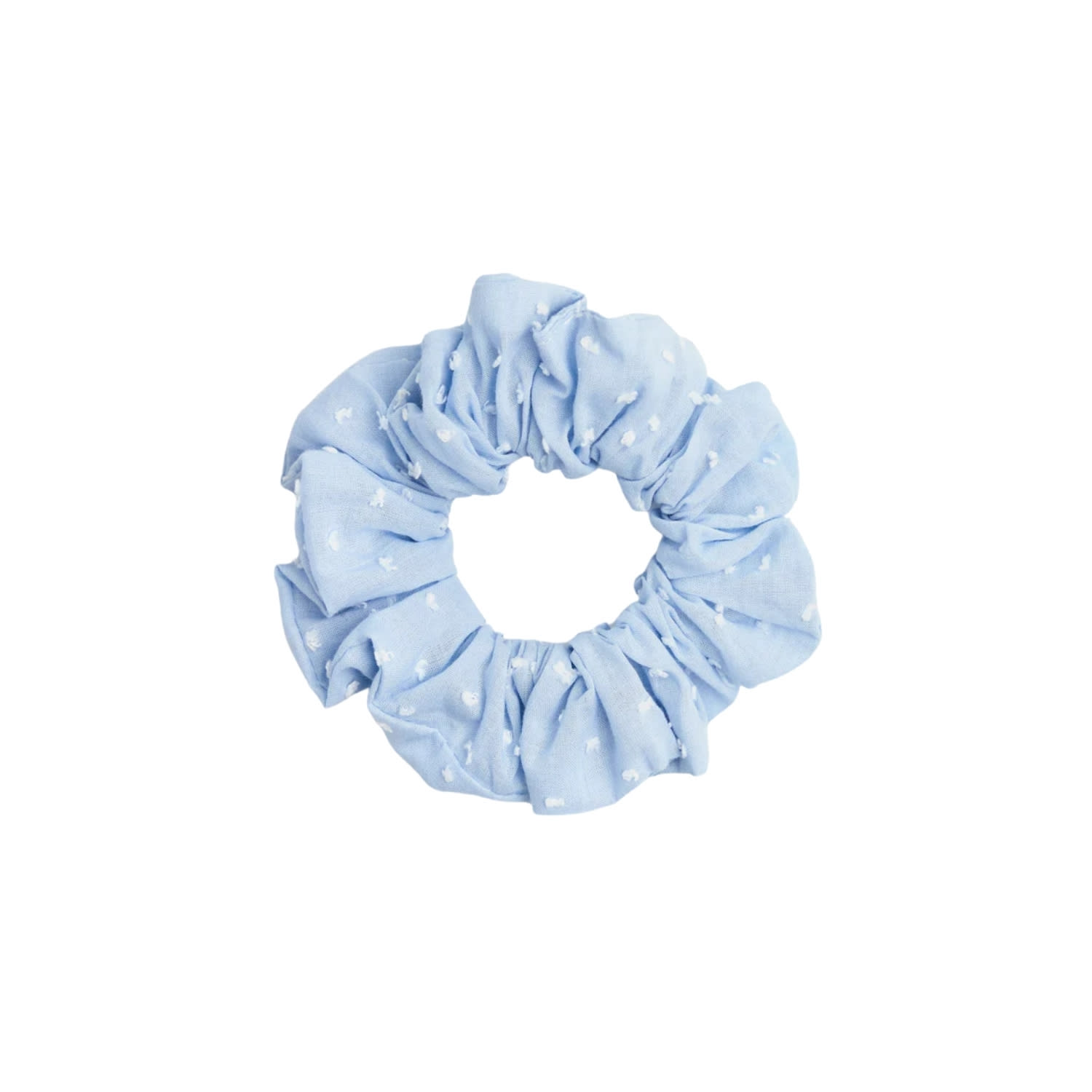 Women's Blue Plumeti Check Scrunchie Hair Tie, Noa | One Size | Cafide