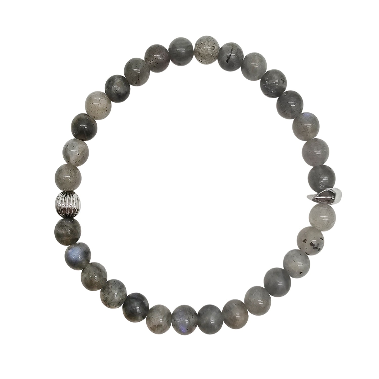 Farra Grey Labradorite Flexible Men's Bracelet