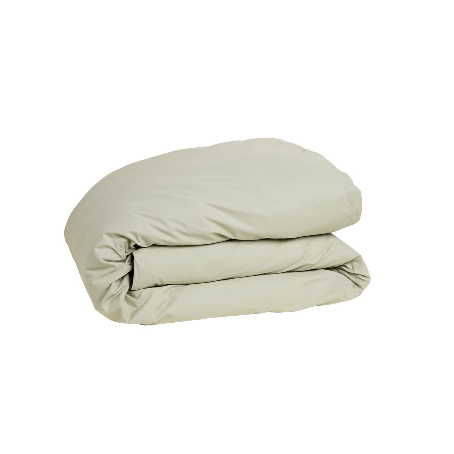 Joro Percale Organic Cotton Duvet Cover - Solstice Green In Green
