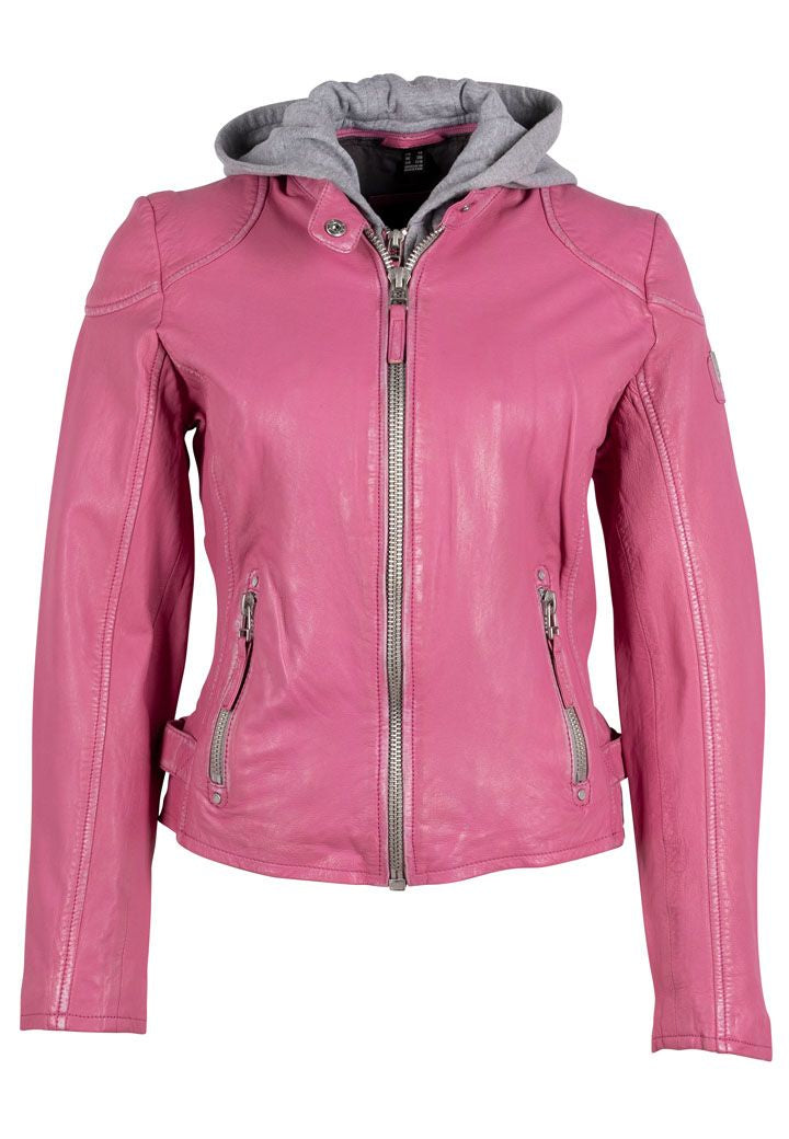 Mauritius Women's Pink / Purple Finja Rf Leather Jacket, Pink