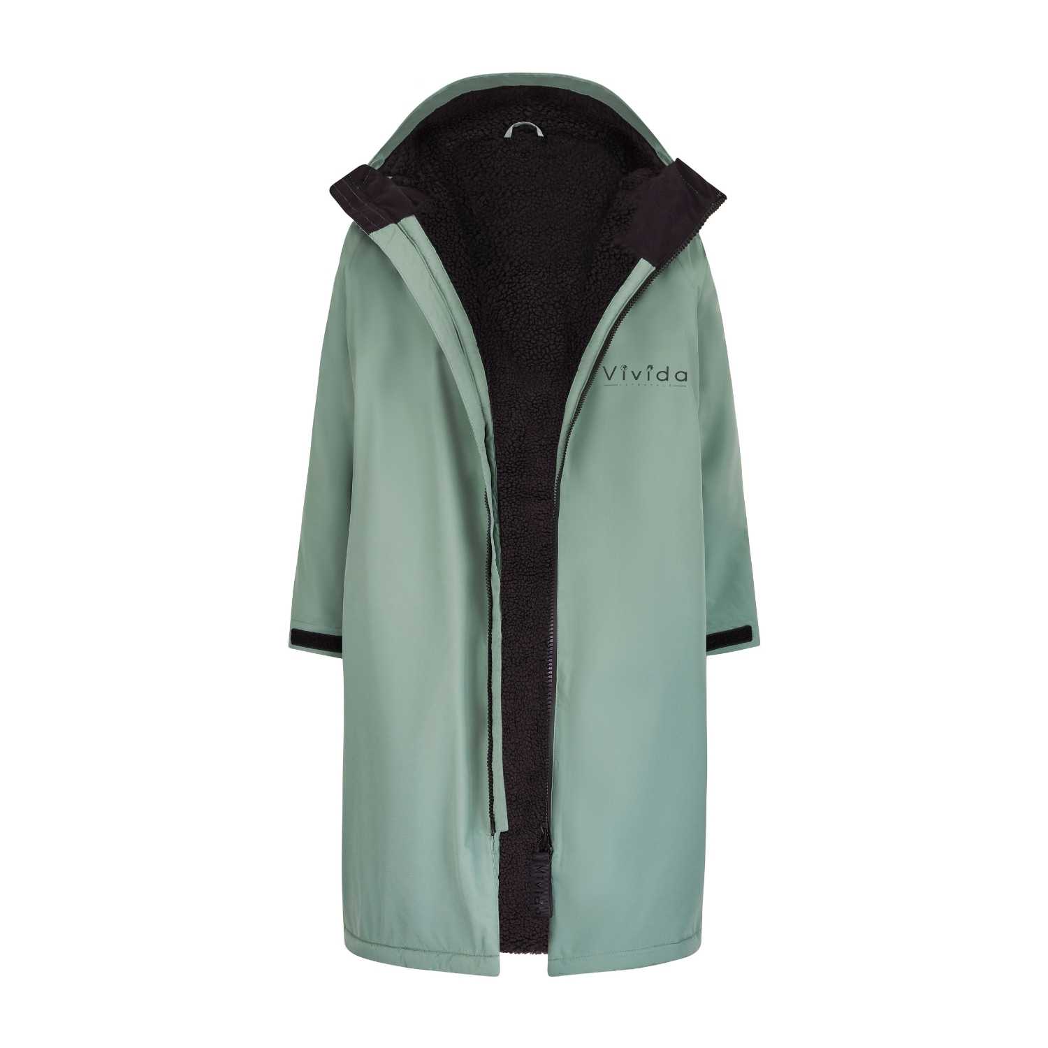 Vivida Women's All Weather Sherpa Changing Robe - Aventurine Green In Green