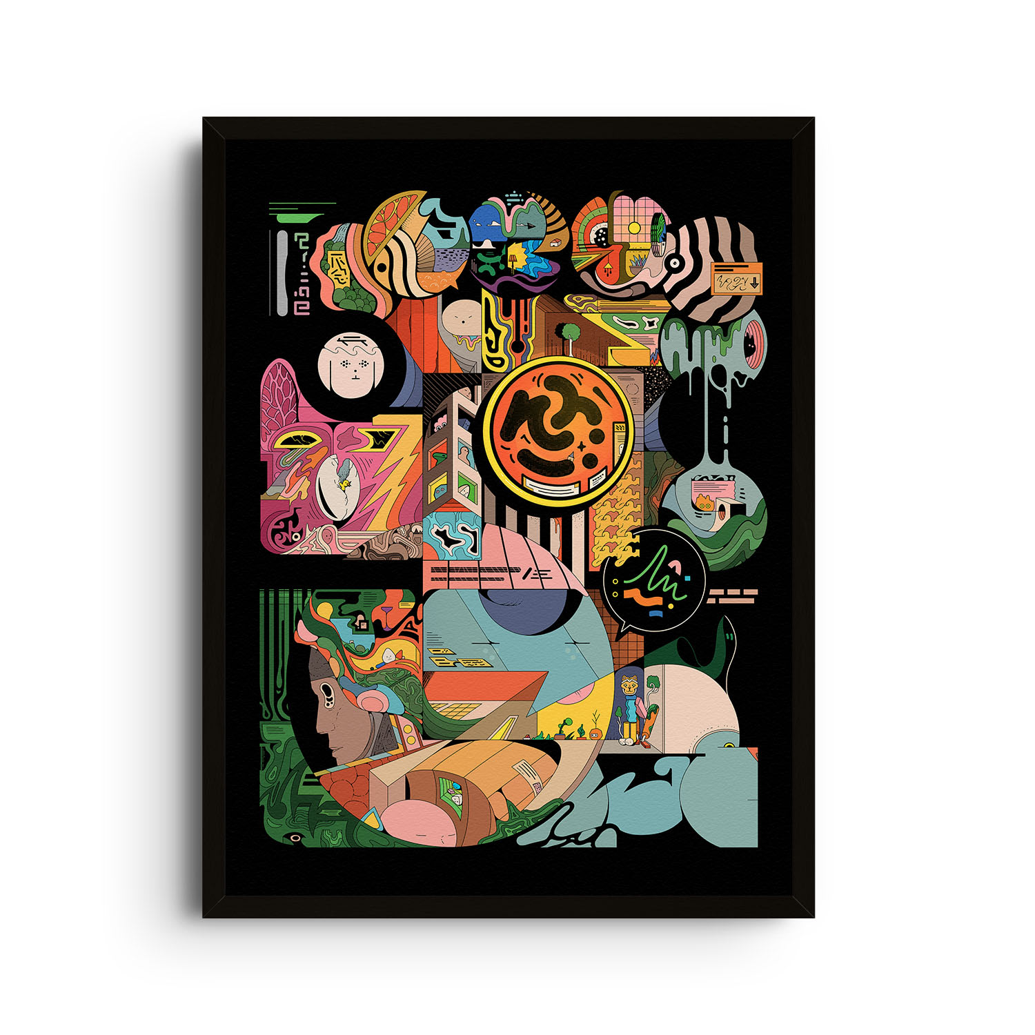 East Side Studio London Black Bbynaut - Giclee Fine Art Print - Small In Black