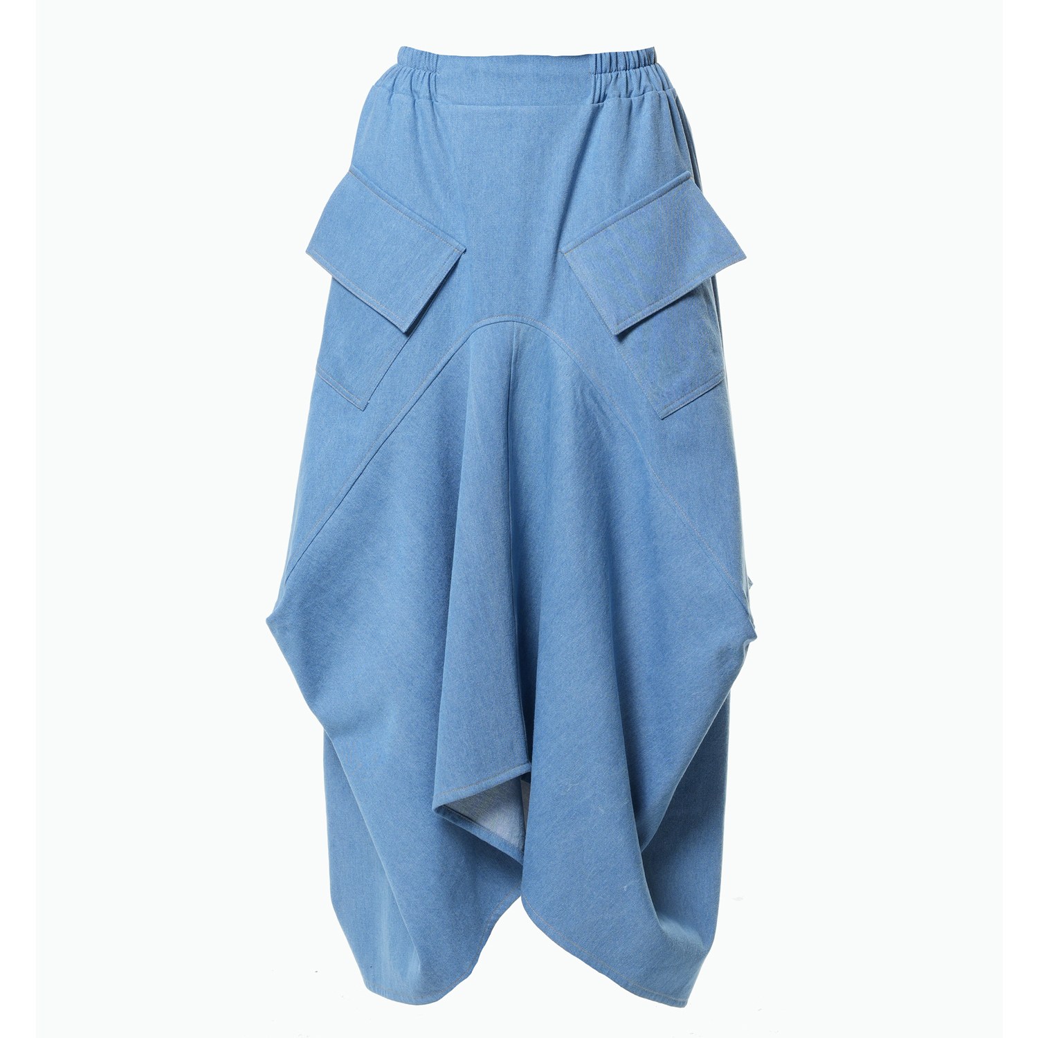 Metamorphoza Women's Blue Denim Long Skirt In Blue