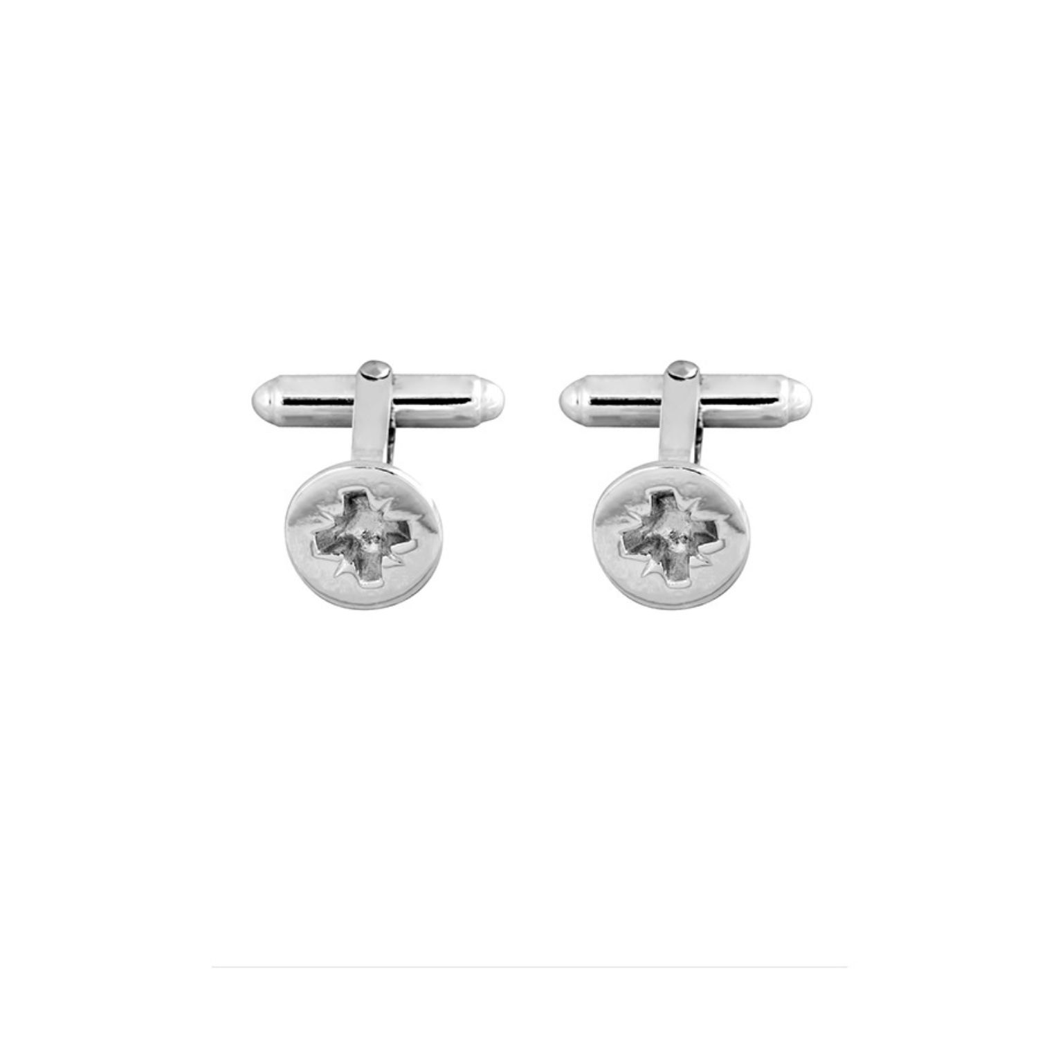 Men's Phillips-Head Screw Cufflinks Sterling Silver | Edge Only