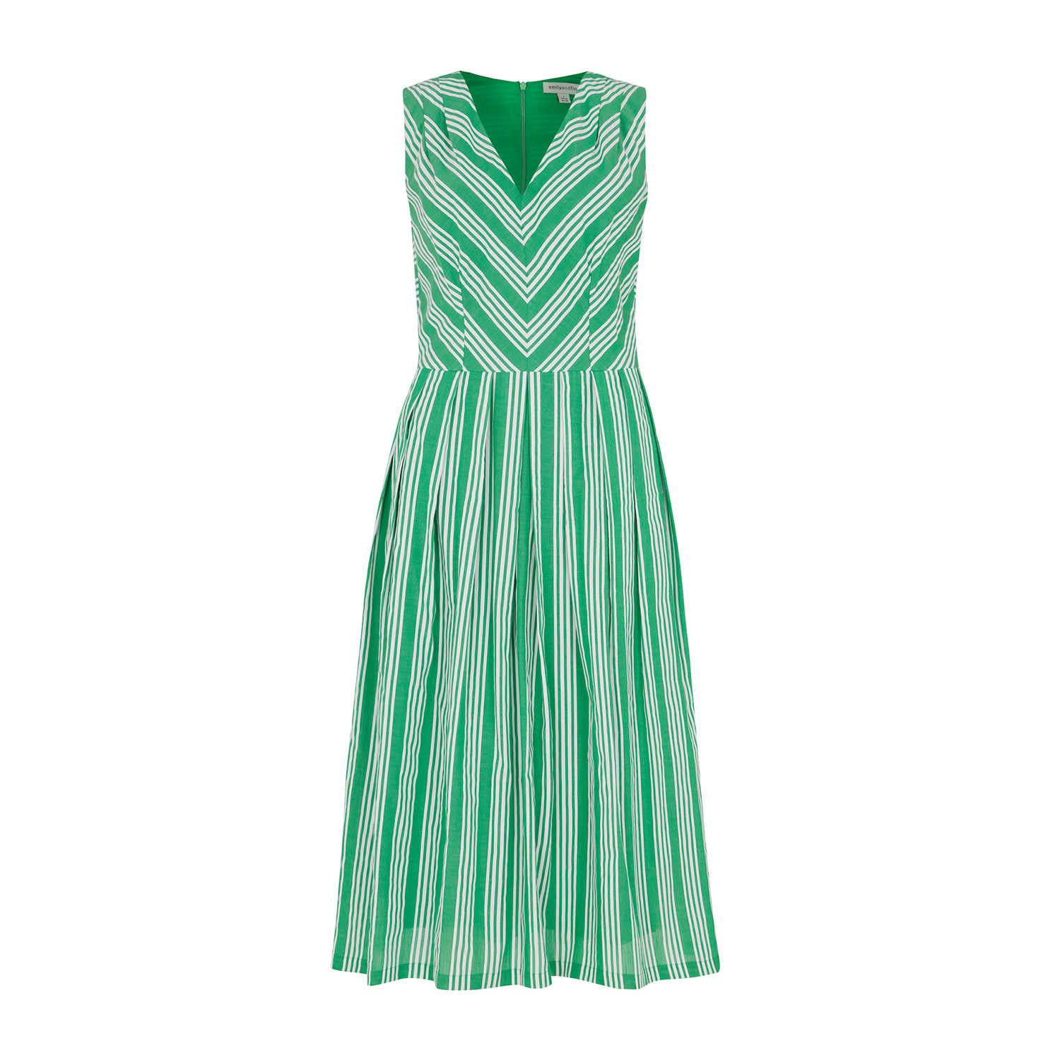 Women’s Green / White Josie Beachcomber Stripe Green Dress Small Emily and Fin