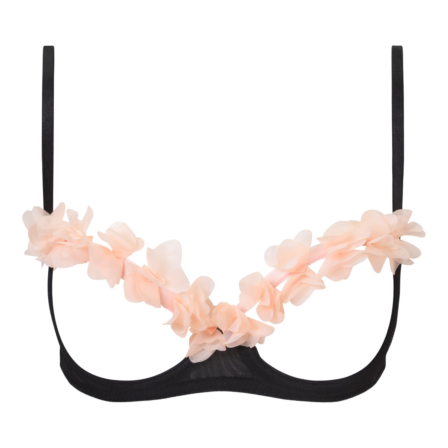 Women’s Rose Gold Fifi Pink Petal Bralette Small Belle-Et-Bonbon