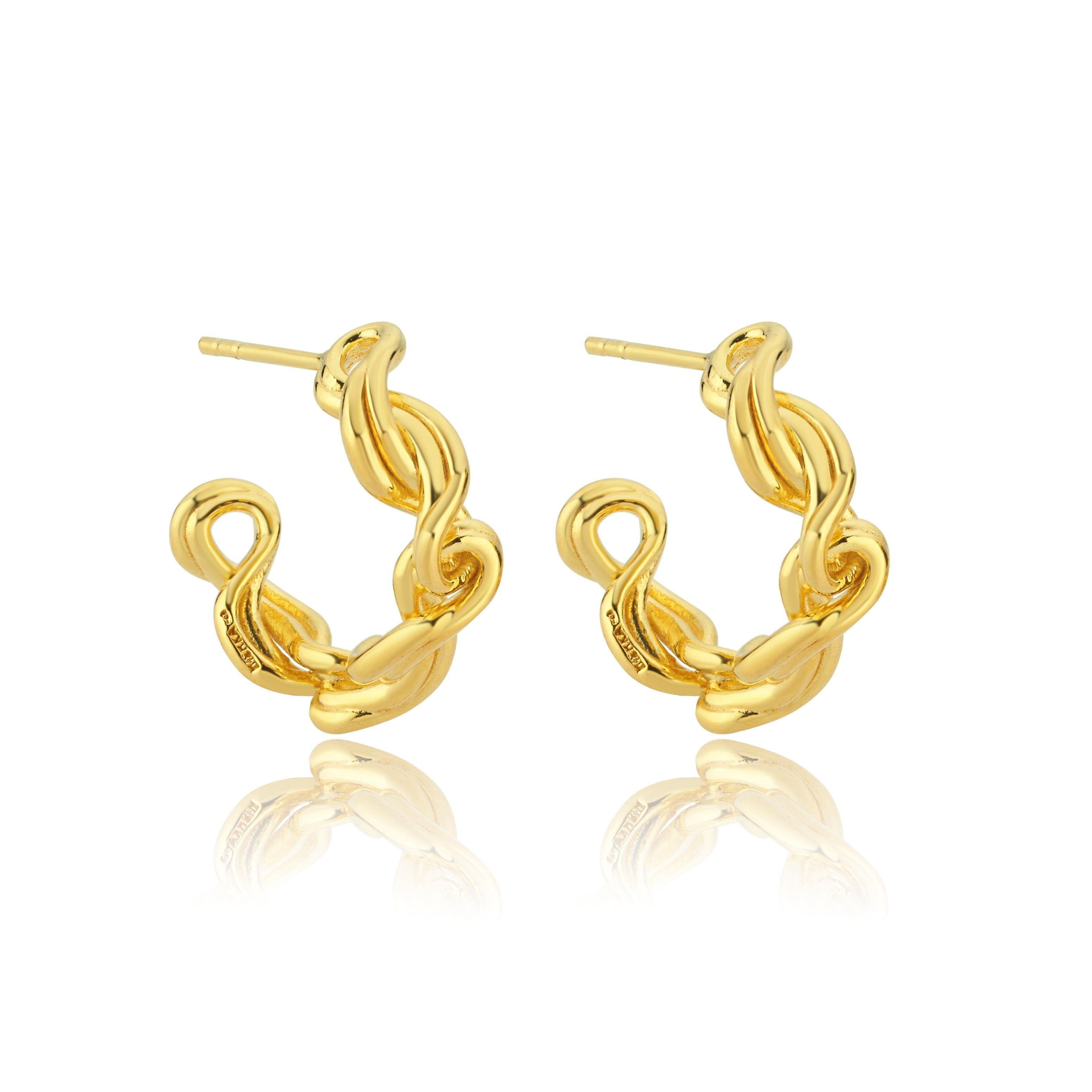 Mishka Women's Twist Hoop Earrings Gold In Gold