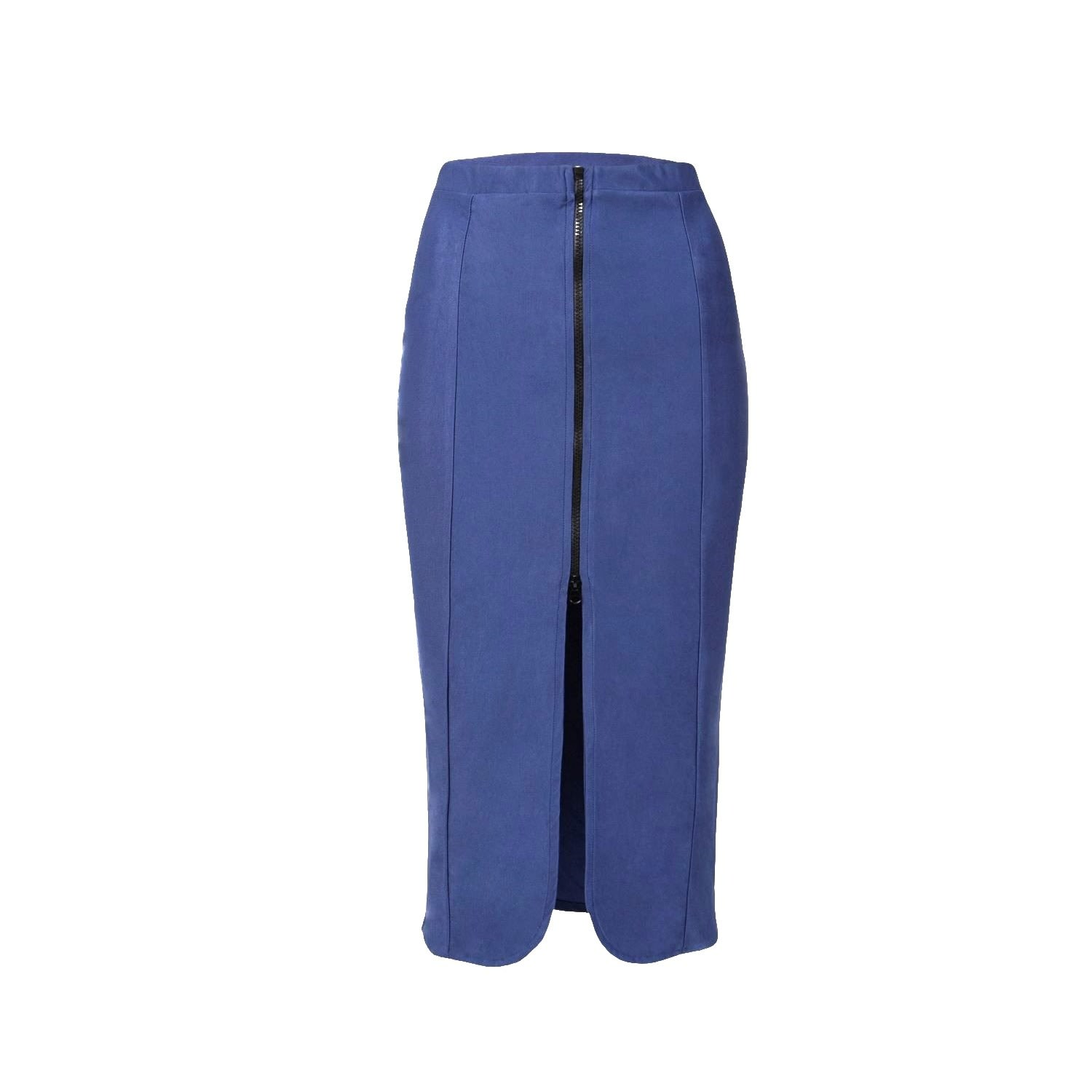 Numbat Women's Blue Full Zip Midi Skirt In Blue