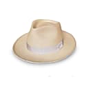 Mister Miller - Master Hatter Panama Hat The Panama Cruz With Champagne Coloured Gros-grain Ribbon Trim In Ribbon