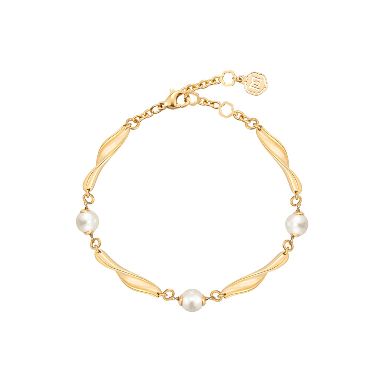 Women’s Urban Chic Undulation Pearl Bracelet - Gold Me30